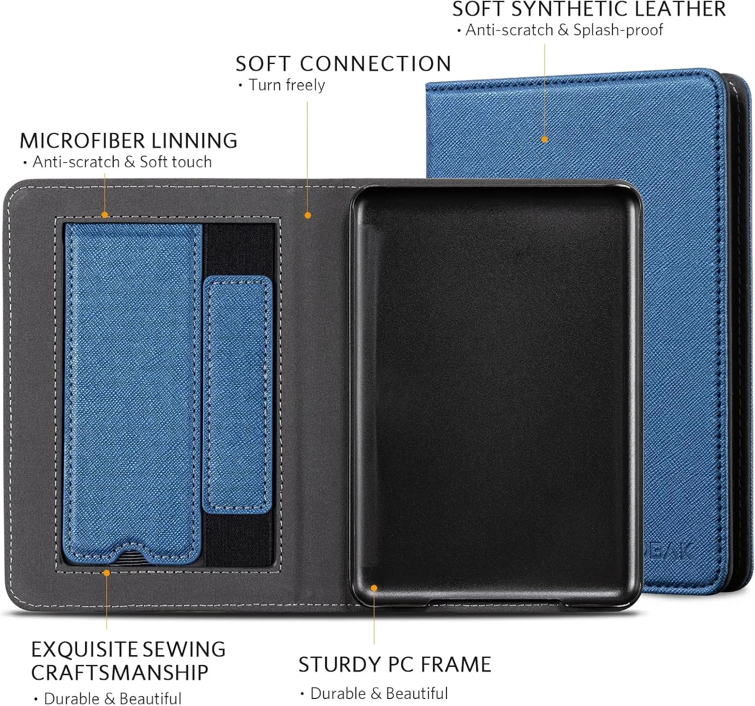 CoBak Case with Stand for for 6" Kindle (2024 & 2022, 11th Gen)