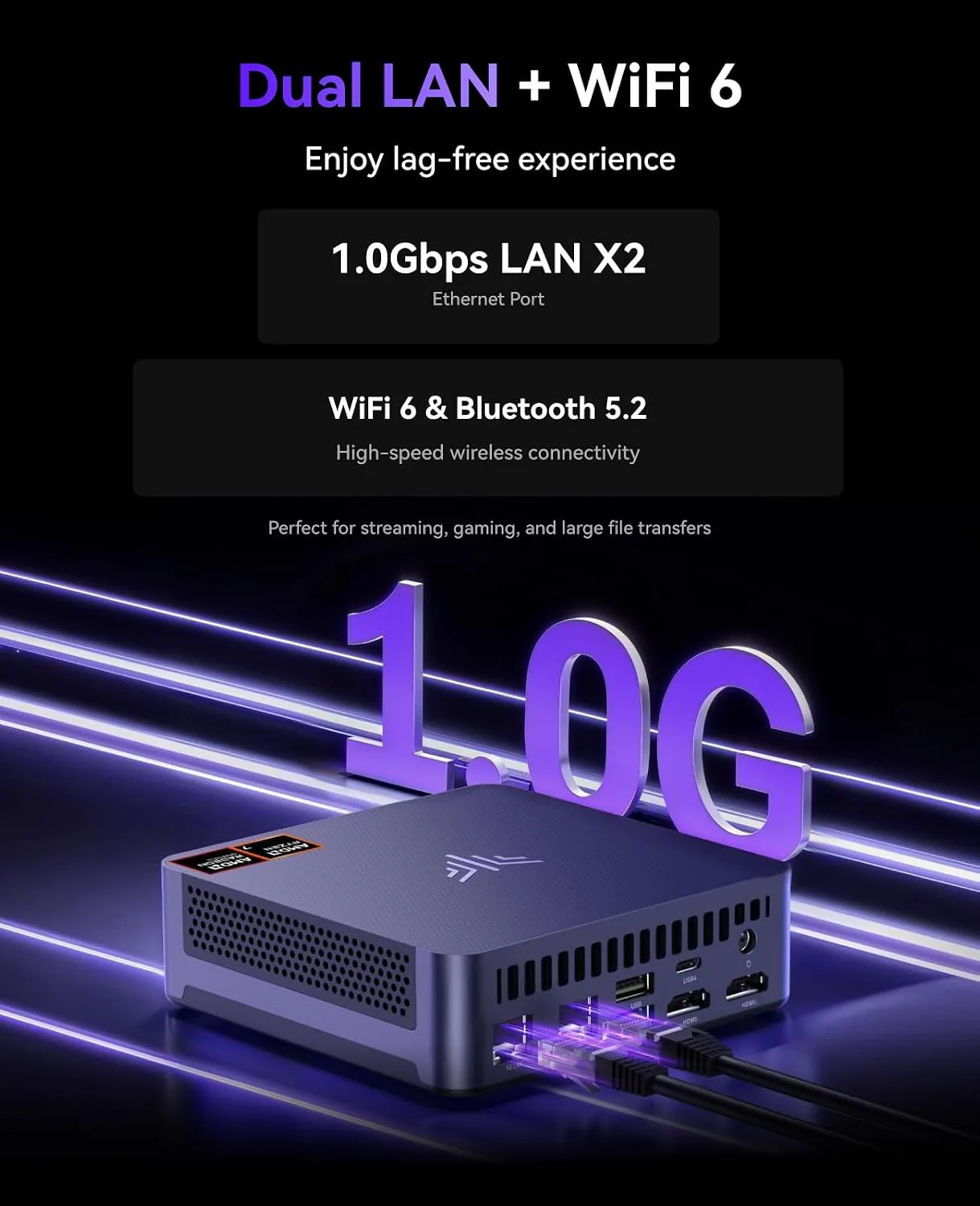 KAMRUI AM21 Mini Gaming PC, AMD Ryzen 7 8745HS (Up to 4.9GHz) Mini cpmputer