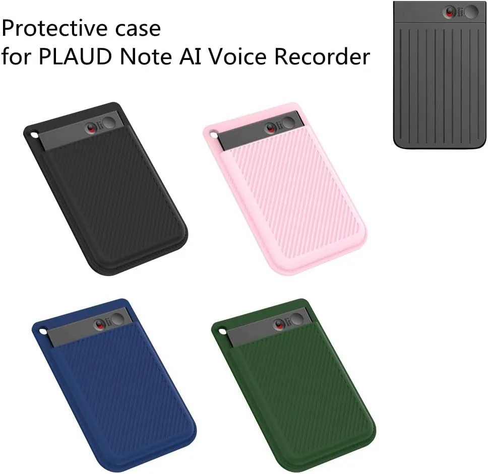 Silicone Protective Case Cover Shell for Plaud Note AI Voice Recorder Anti-Scratch Shockproof Soft Protector Case Silicone Sleeve (Blue)