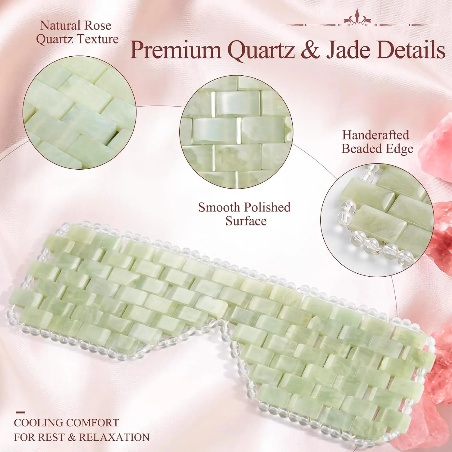 Hercicy Jade Eye Mask, Jade Stone Facial Cooling Mask