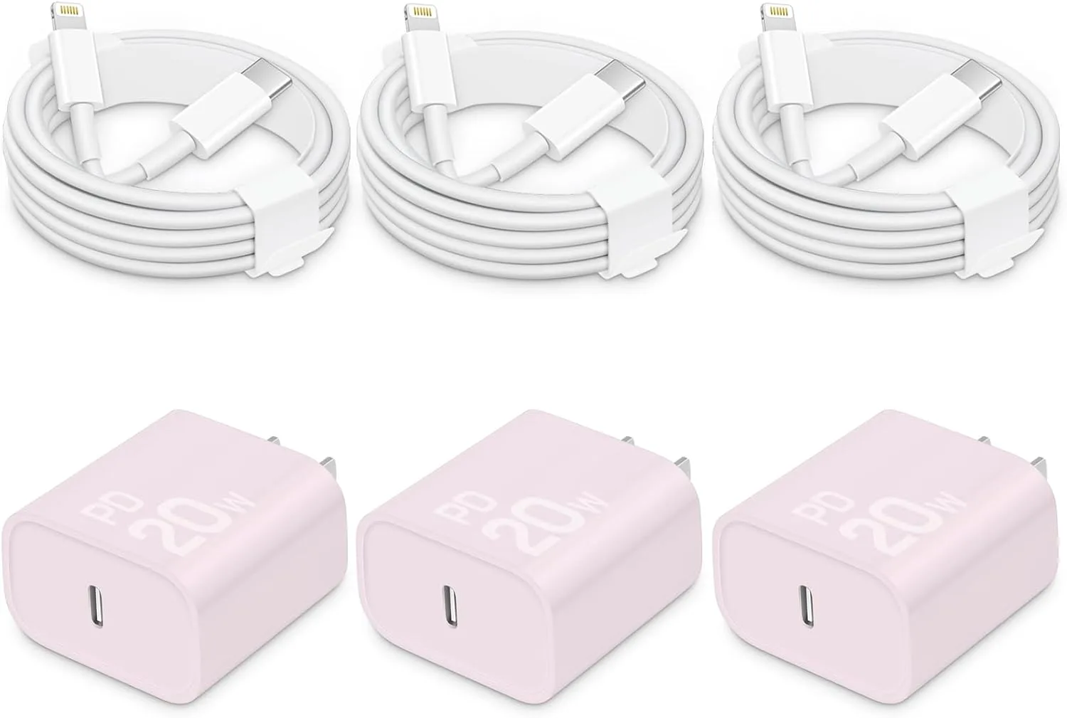 CXX 20W Fast Charger for iPhone 14/13/12 [3-Pack, MFi Certified]
