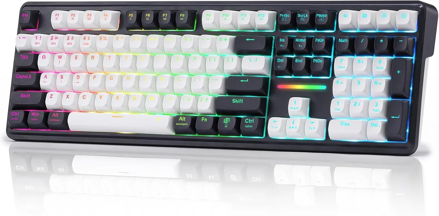 Teclado Gamer Redragon K745 PRO Wireless 108 teclas RGB