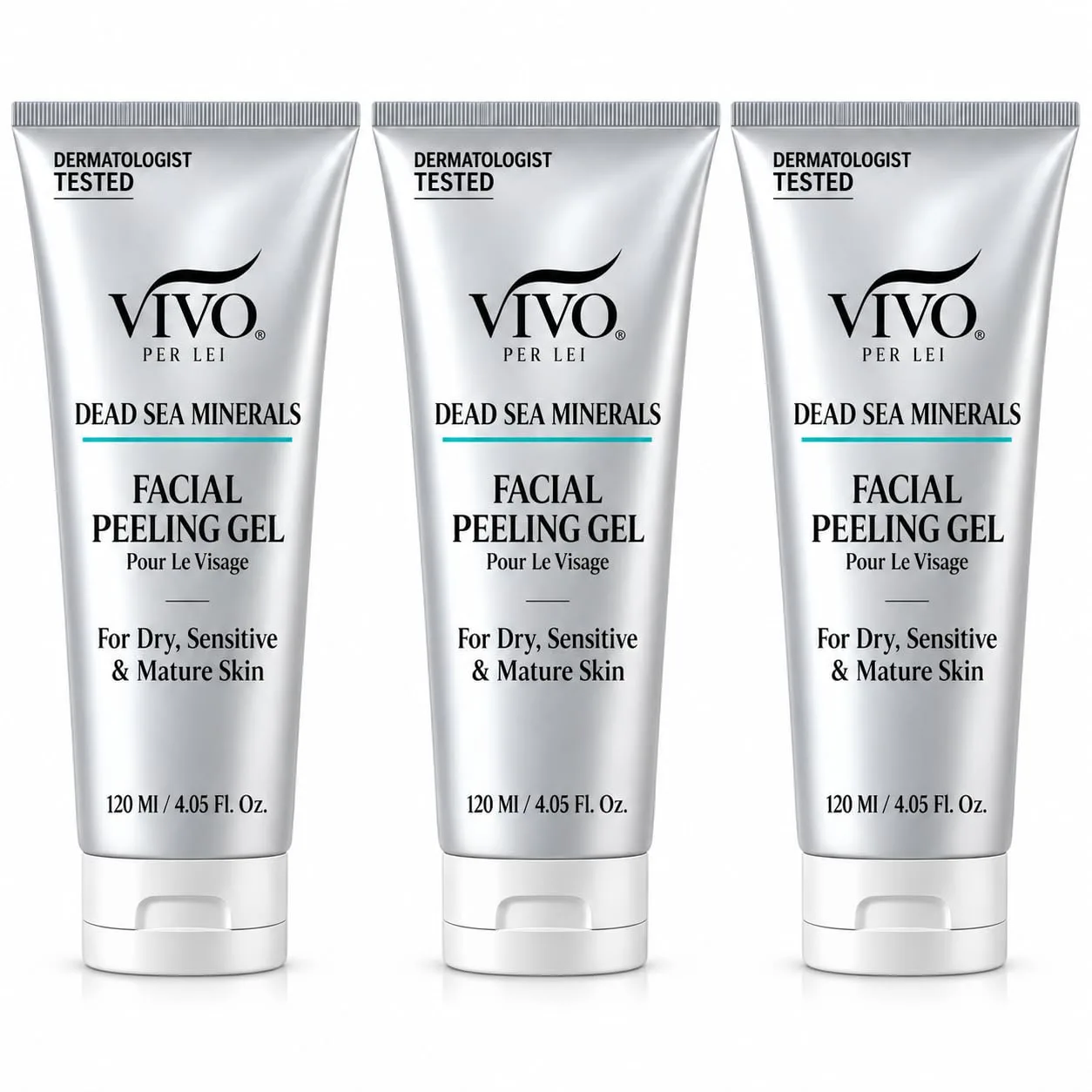 Vivo Per Lei Facial Peeling Gel - Exfoliates Dead Skin - Gentle - 4.05 Oz