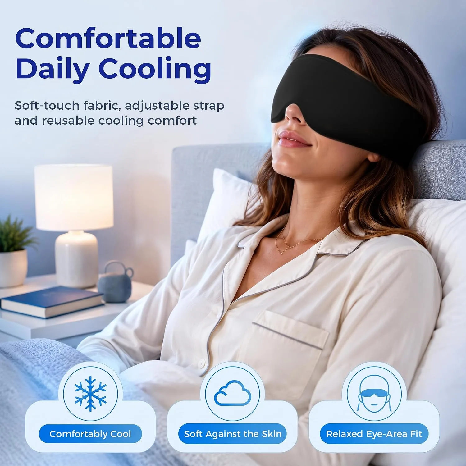 Cooling Gel Eye Mask for Puffy Eyes & Eye Bags, Cold Compress