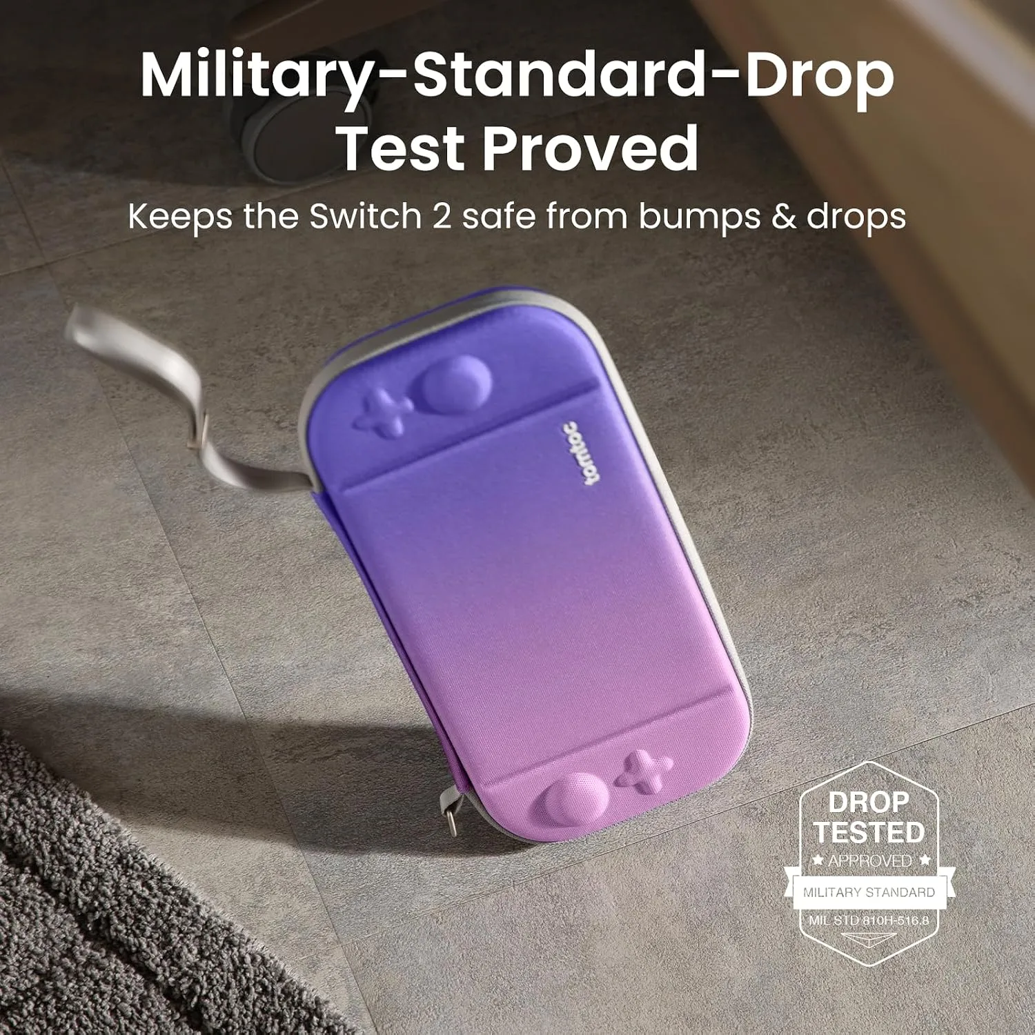 tomtoc Slim Carring Case for Nintendo Switch 2, Military Grade Protection
