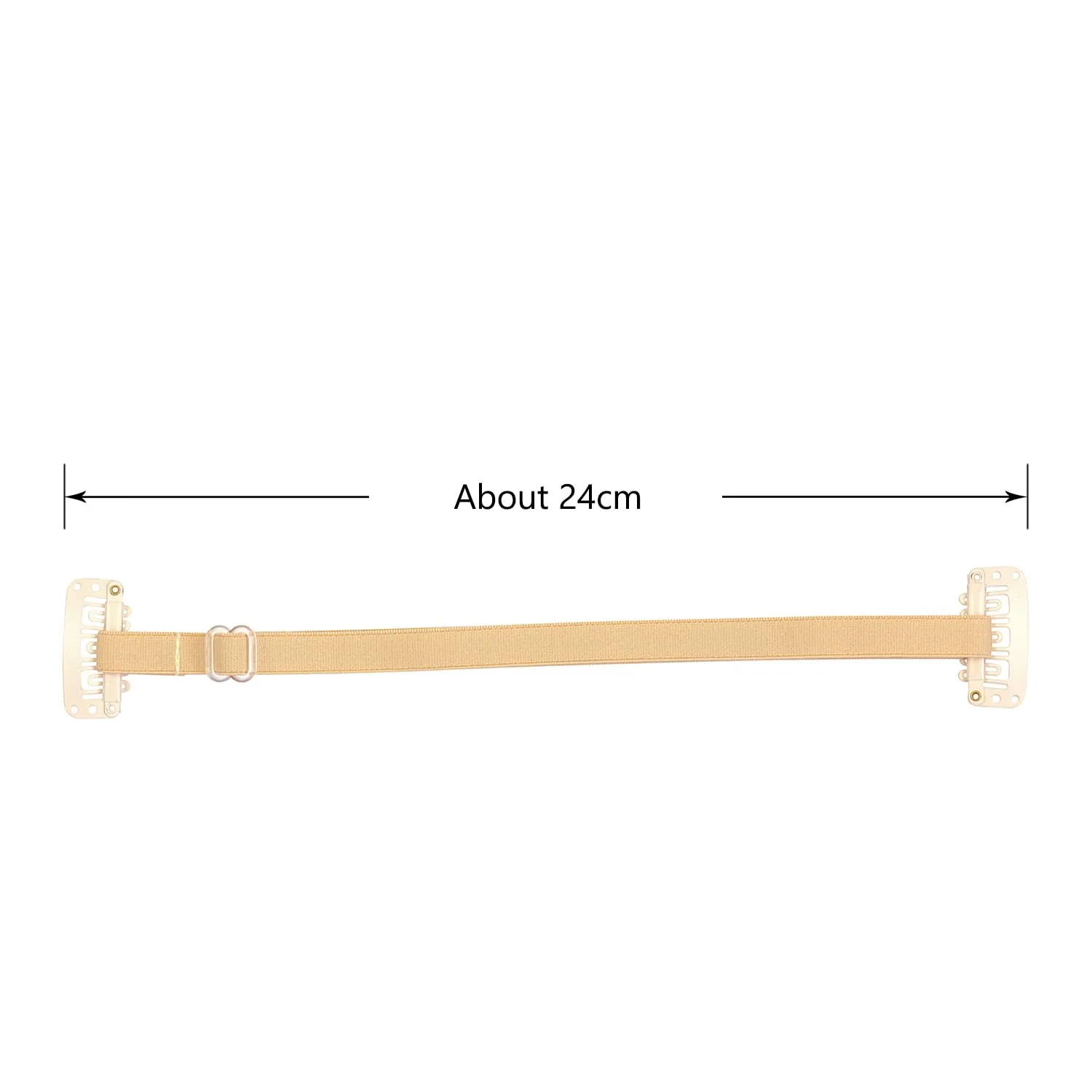 4 Pcs Facelift Bands with Clips Invisible Face Stretching Lifting Strap Adjustable Elastic Band Face Slimming Band (24cm Blonde Single Bands)