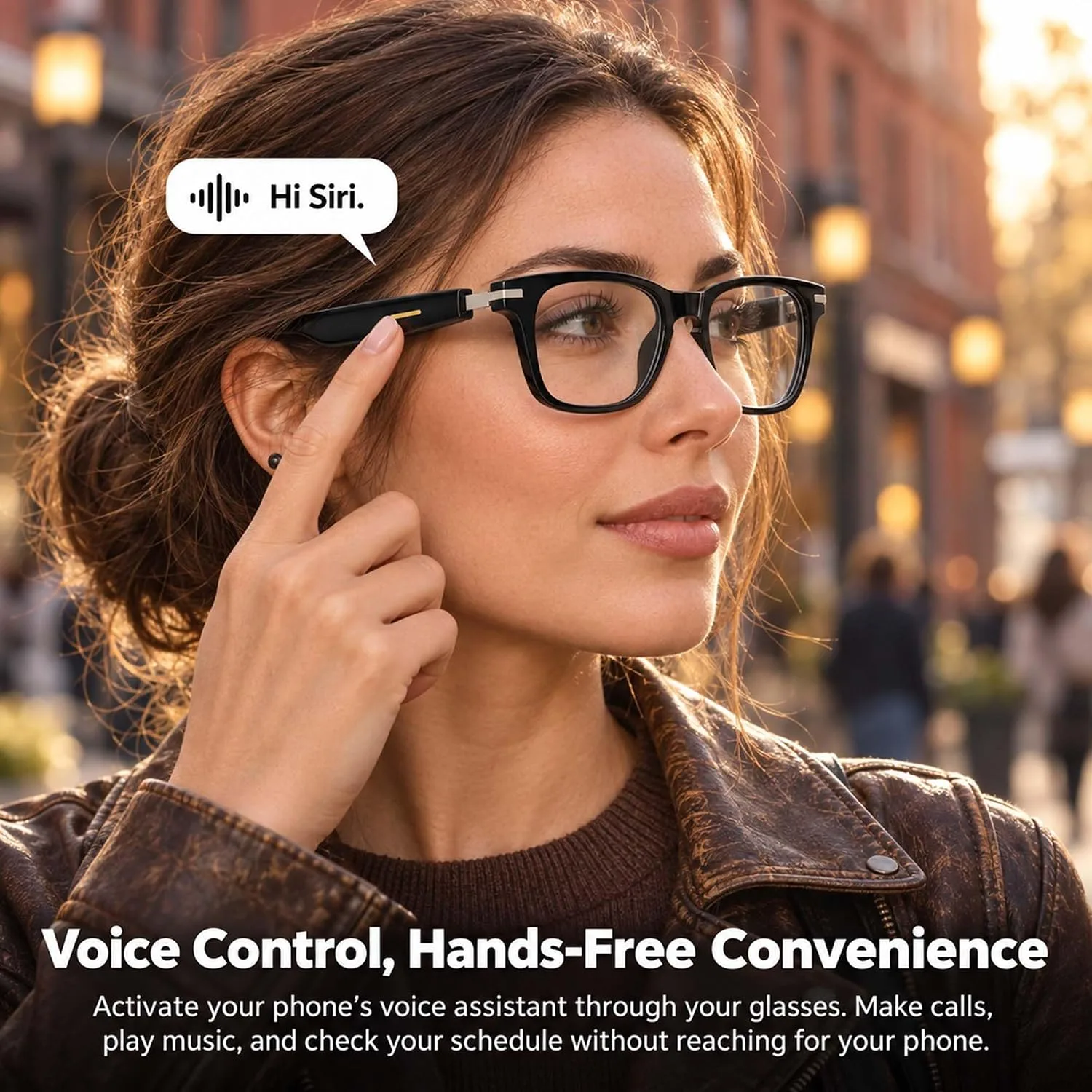 AI Smart Glasses with Real-Time Translation,Bluetooth Glasses for Men Women