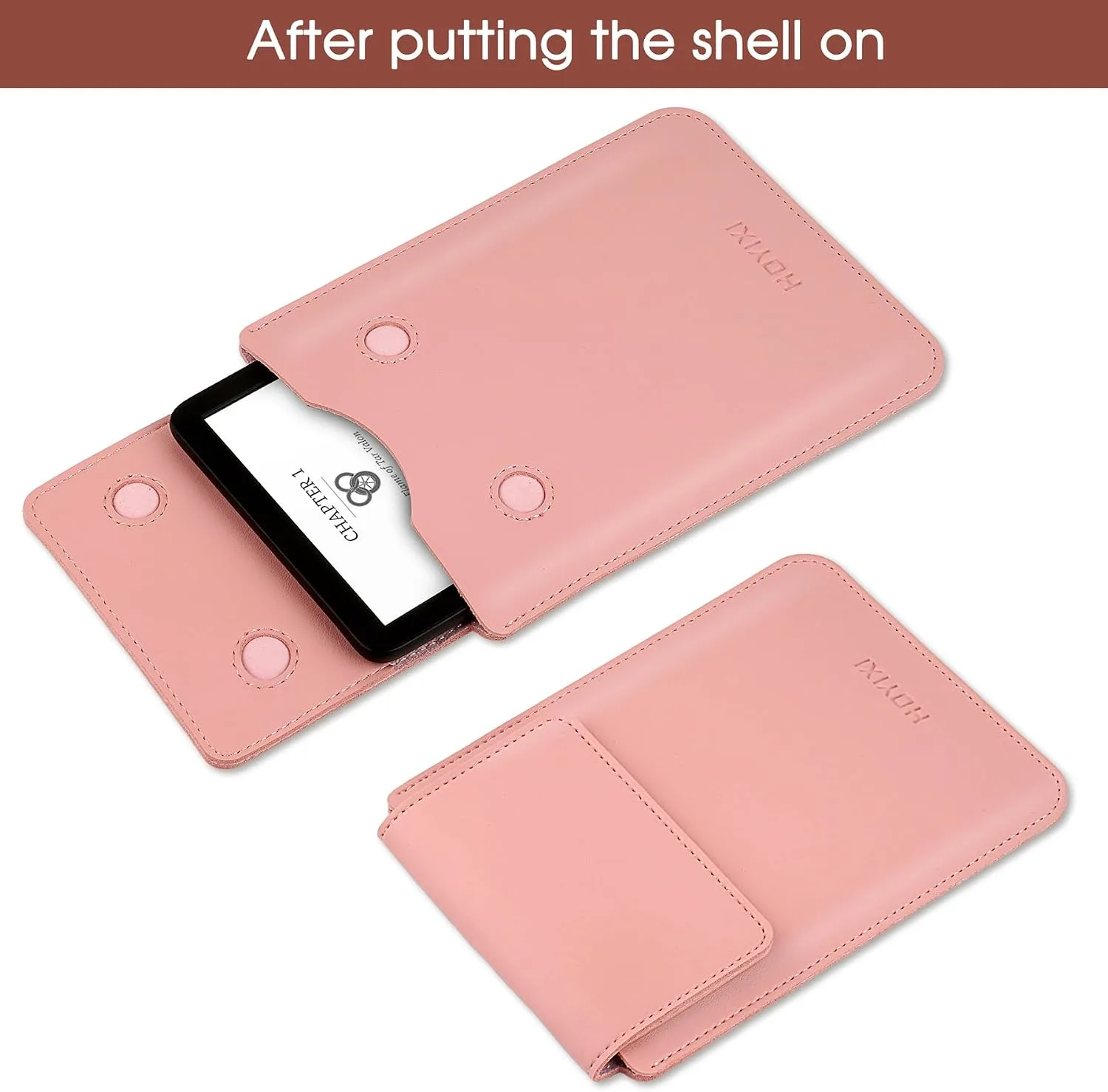 HoYiXi Universal Sleeve Case for 6.8",7" Paperwhite/Colorsoft/Signature Edition 2025 & 2021 Compatible 6.8" Kobo Clara HD/Pocketbook/Tolino Protective Case for 6.8'' 7'' ebook Reader, Pink