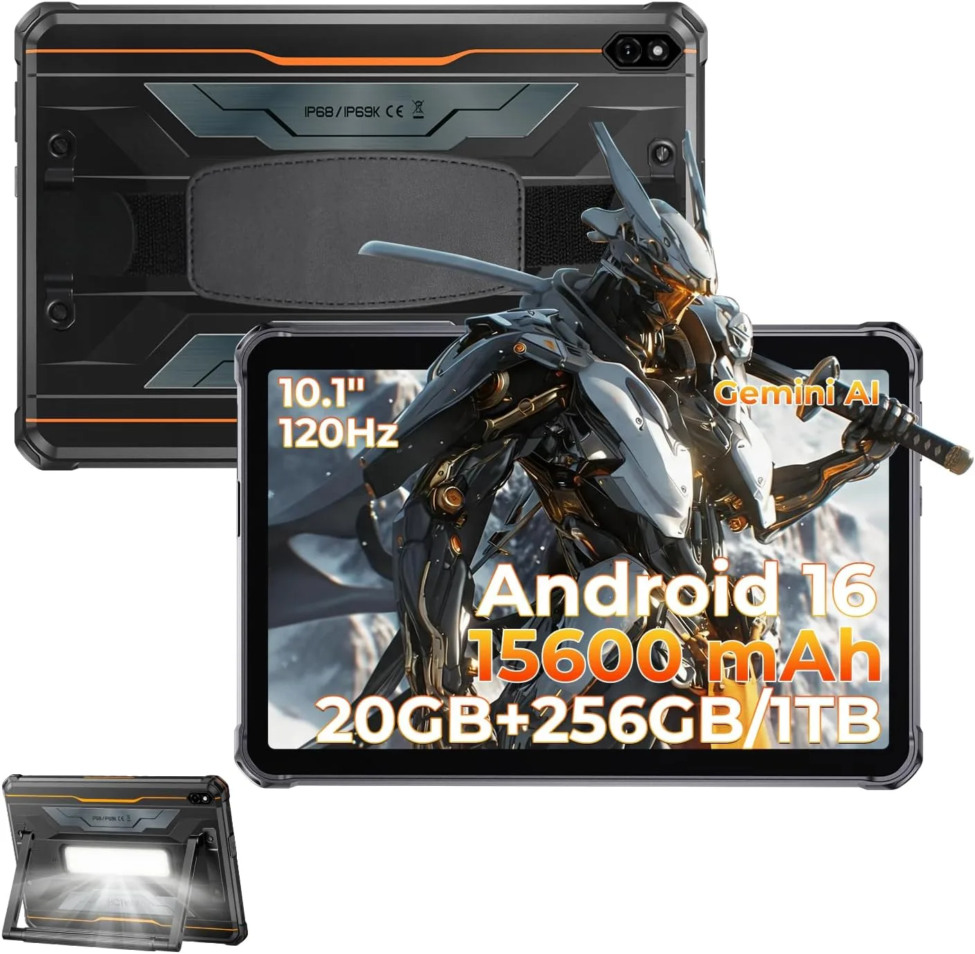 HOTWAV R7 Pro Rugged Tablet, 20GB+256GB Android 16 Waterproof Tablet