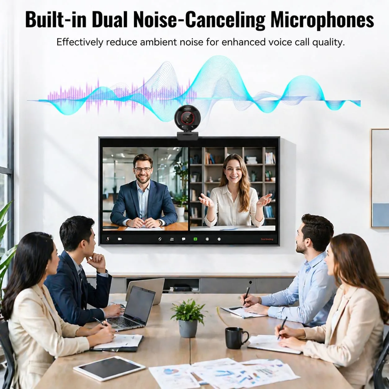 4K Webcam for PC Computer PDAF Autofocus with Built-in Microphone Windows