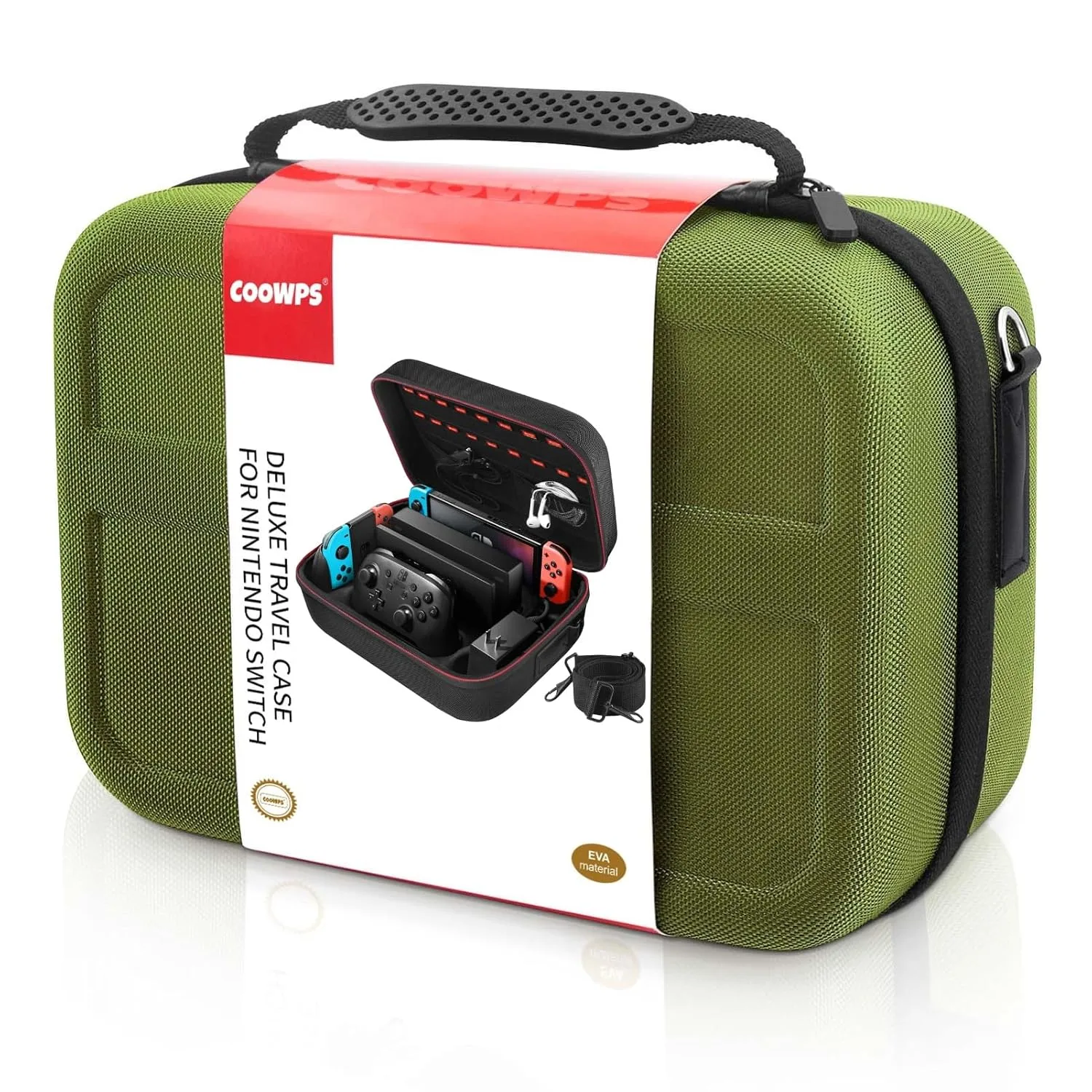 COOWPS Switch Case for Nintendo Switch & OLED Model, Travel Storage Case