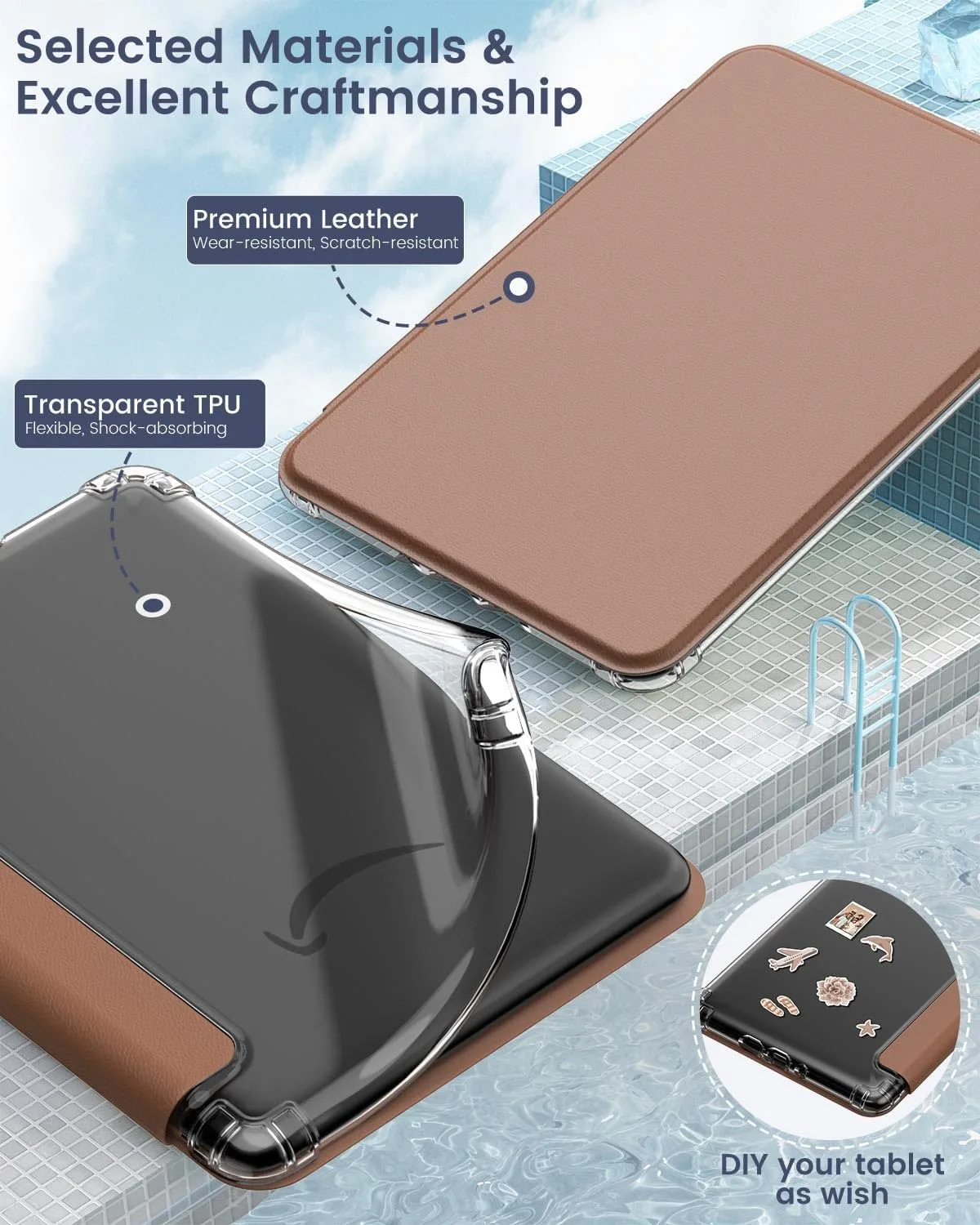 MoKo Case for Kindle Paperwhite 12th Gen & Colorsoft 2024, Brown