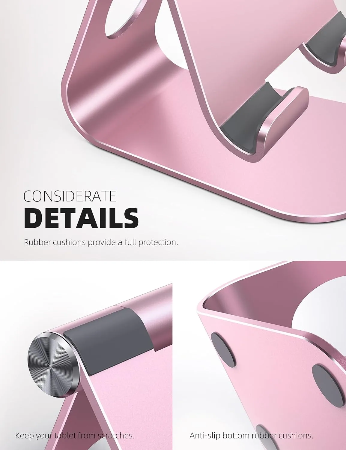Lamicall iPad Stand Adjustable Tablet Holder, Sturdy Aluminum, Multi-Angle