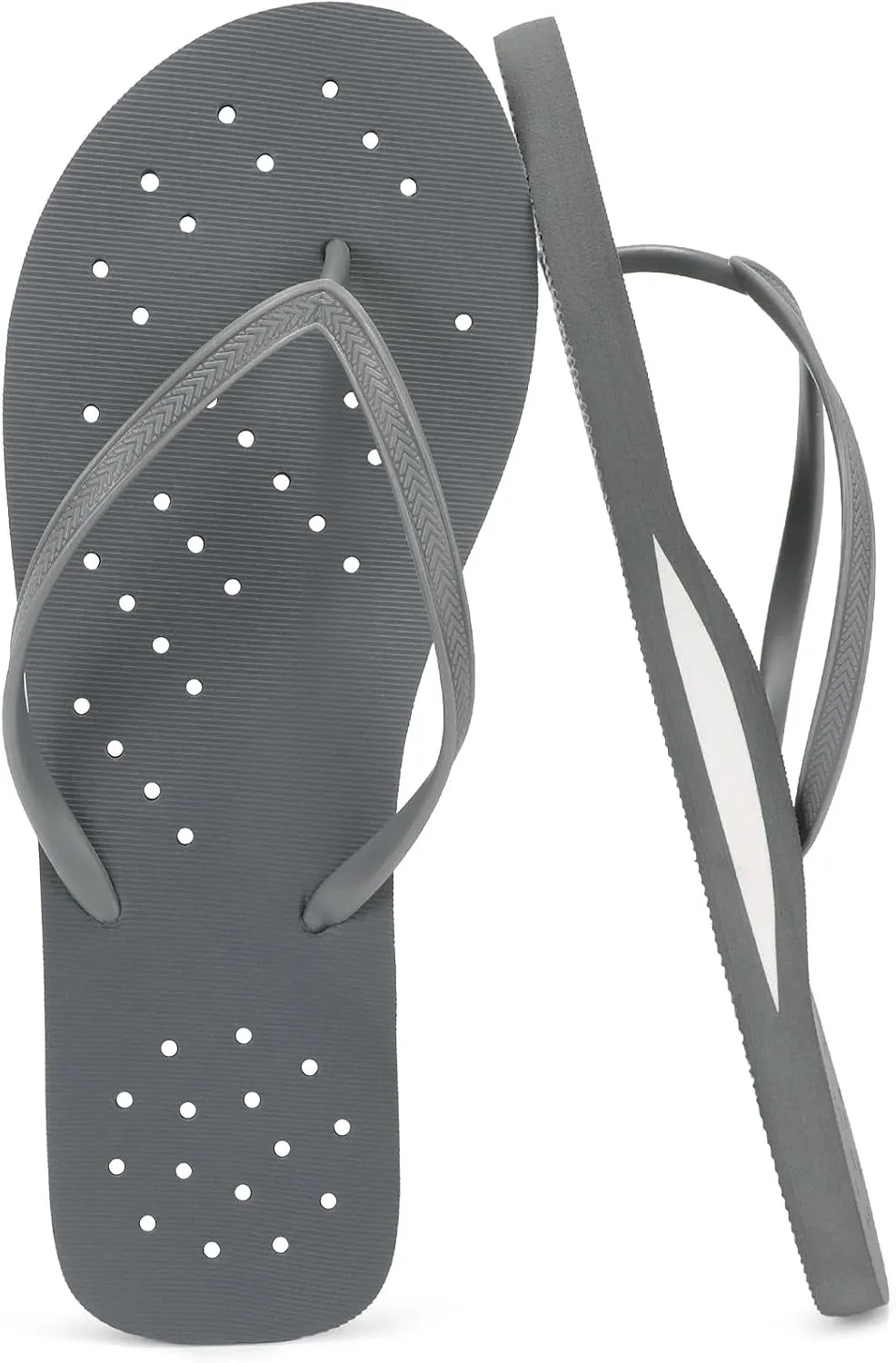 Pantufla STQ para hombre gris oscuro con soporte de arco