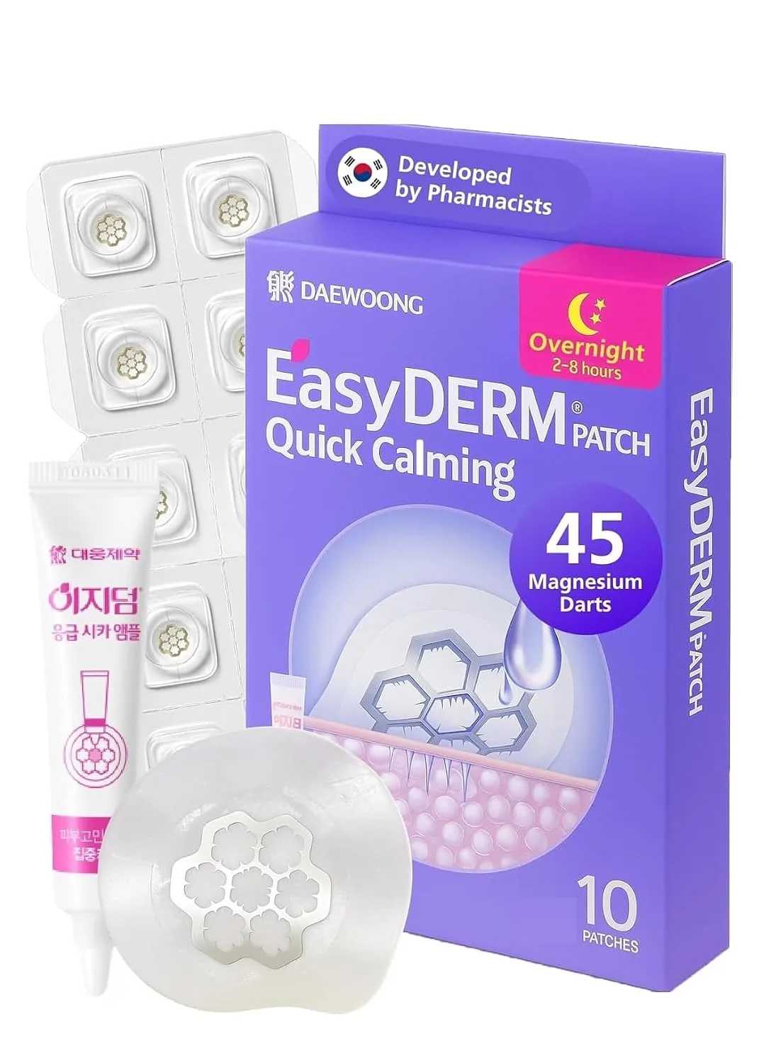 EasyDerm Quick(10ea) & Beauty(42ea) Pimple Patch Duo & Mini Cica Ampoule