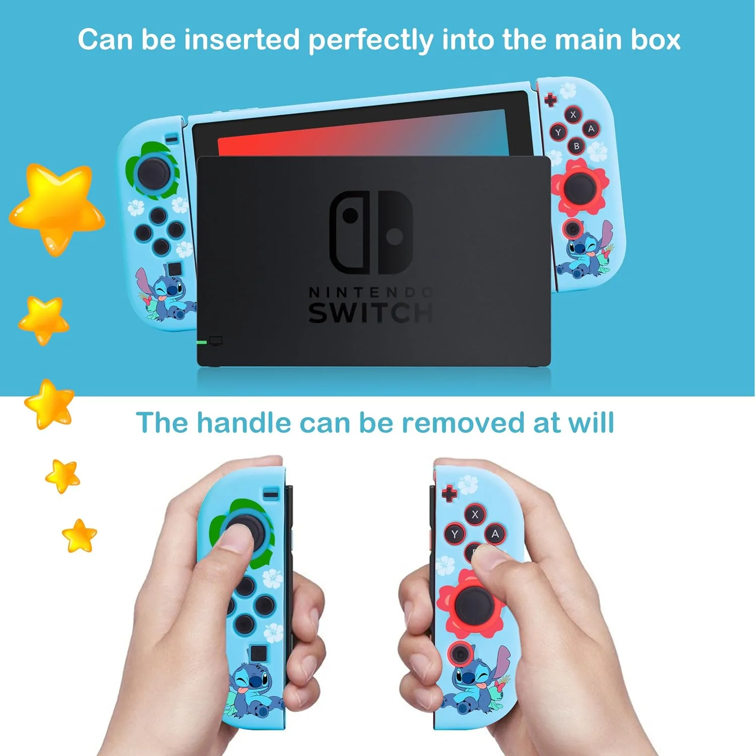 Xcitifun Case Designed for Nintendo Switch for Girls Boys Kids Soft Slim TPU Switch Cases Cute Kawaii Character Cartoon Protective Shell Cover Compatible with Nintendo Switch 2017 - Three Dogs