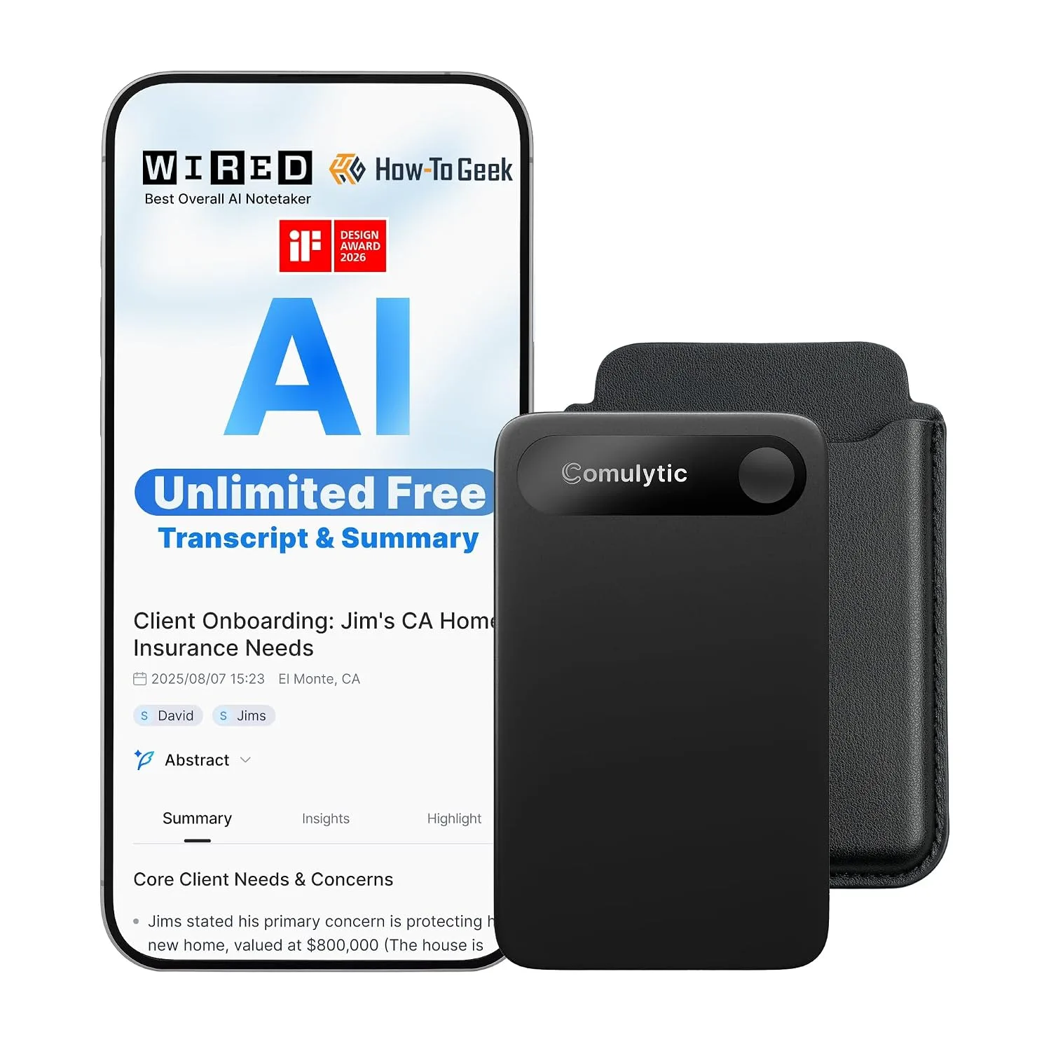 comulytic Note Pro AI Voice Recorder, AI Meeting Recorder and Note Taker