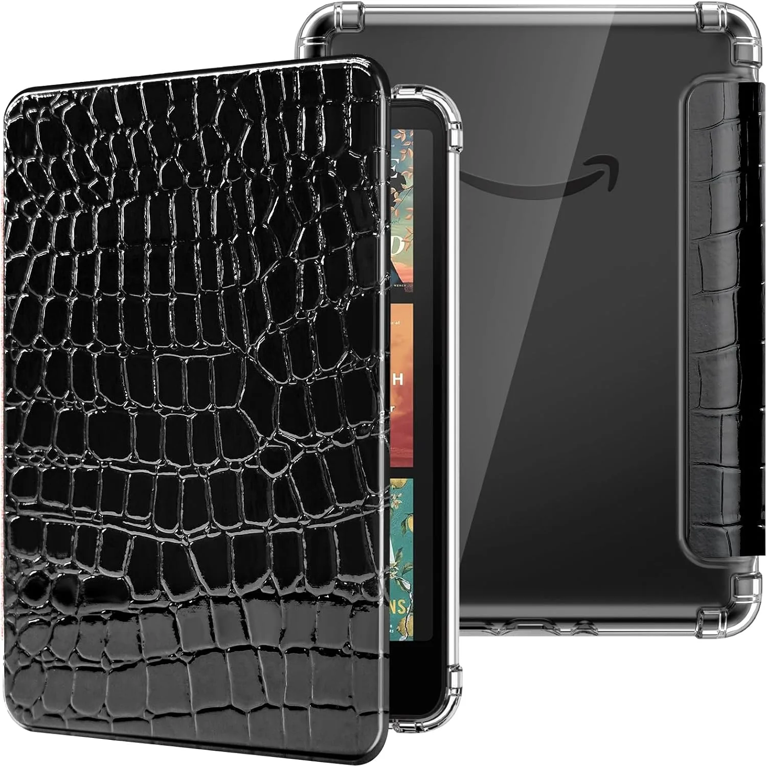 Moko Case for Kindle Paperwhite 12th Gen & Colorsoft 2024, Crocodile Black