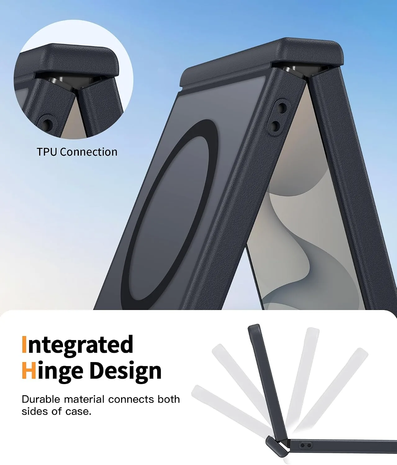 FNTCASE for Samsung-Galaxy Z Flip 8 Matte Case with Hinge Protection
