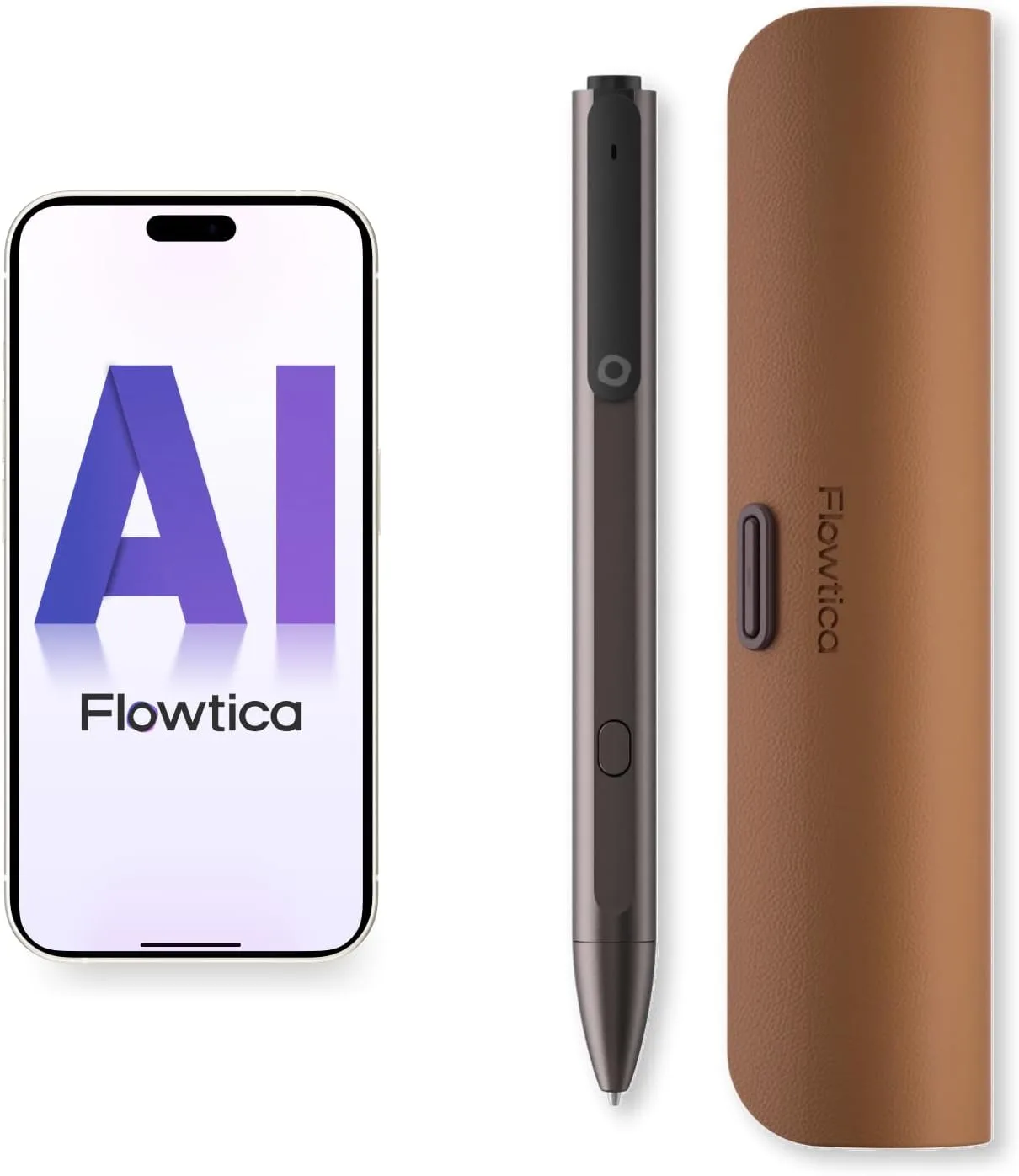 Flowtica AI Voice Recorder, Note Taking Device with Unlimited Transcription