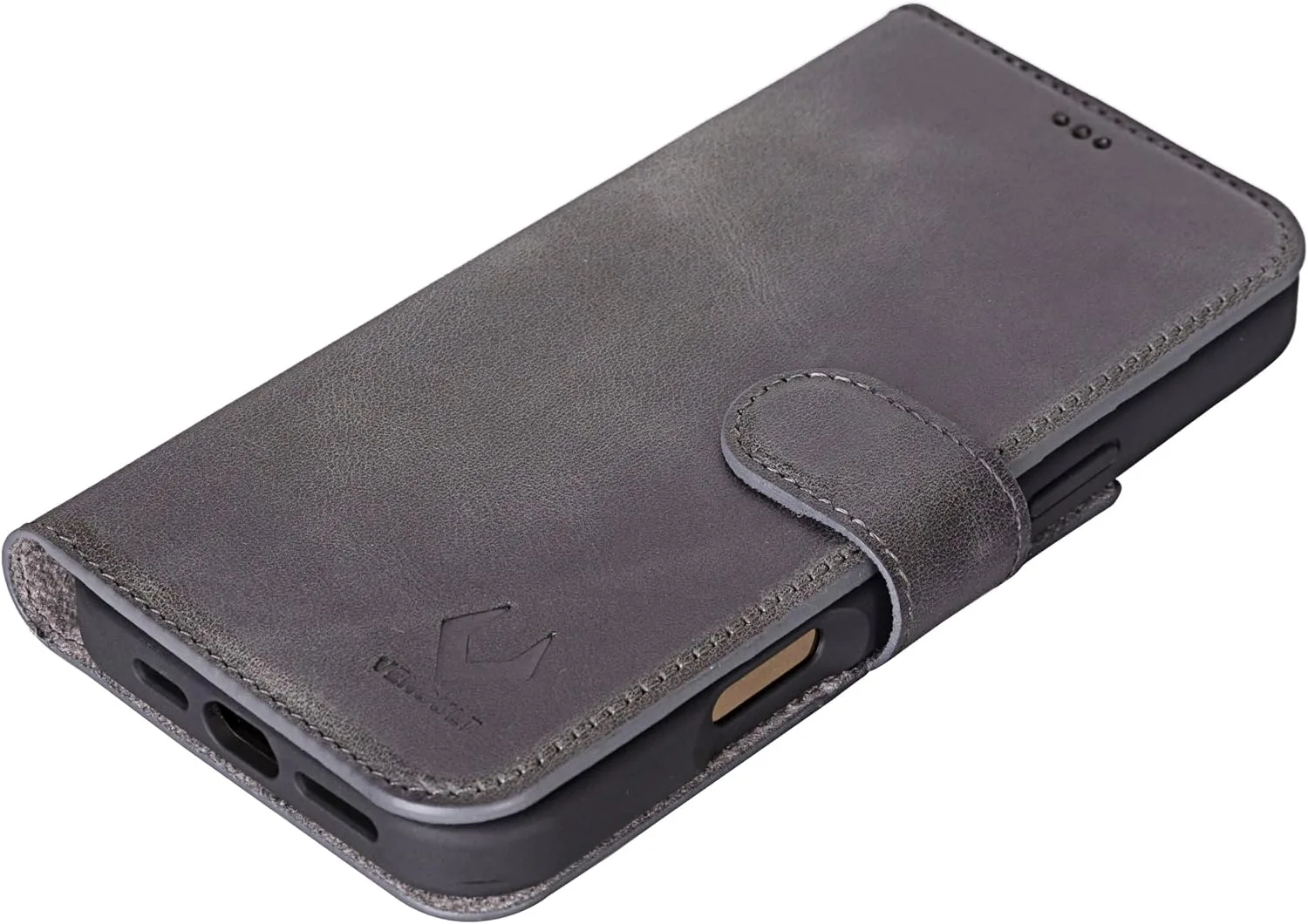 VENOULT Wallet Case for iPhone, Full Grain Genuine Turkish Leather, Magnetic Detachable, RFID 4 Card Slots, Business Style, Compatible with MagSafe (Sandy, iPhone 16 Pro)