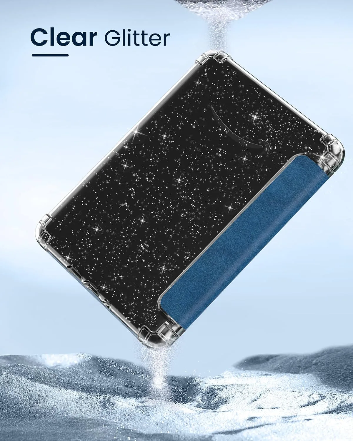MoKo Case for 7" Kindle Paperwhite 12th Gen & Colorsoft, Blue Vintage Twill