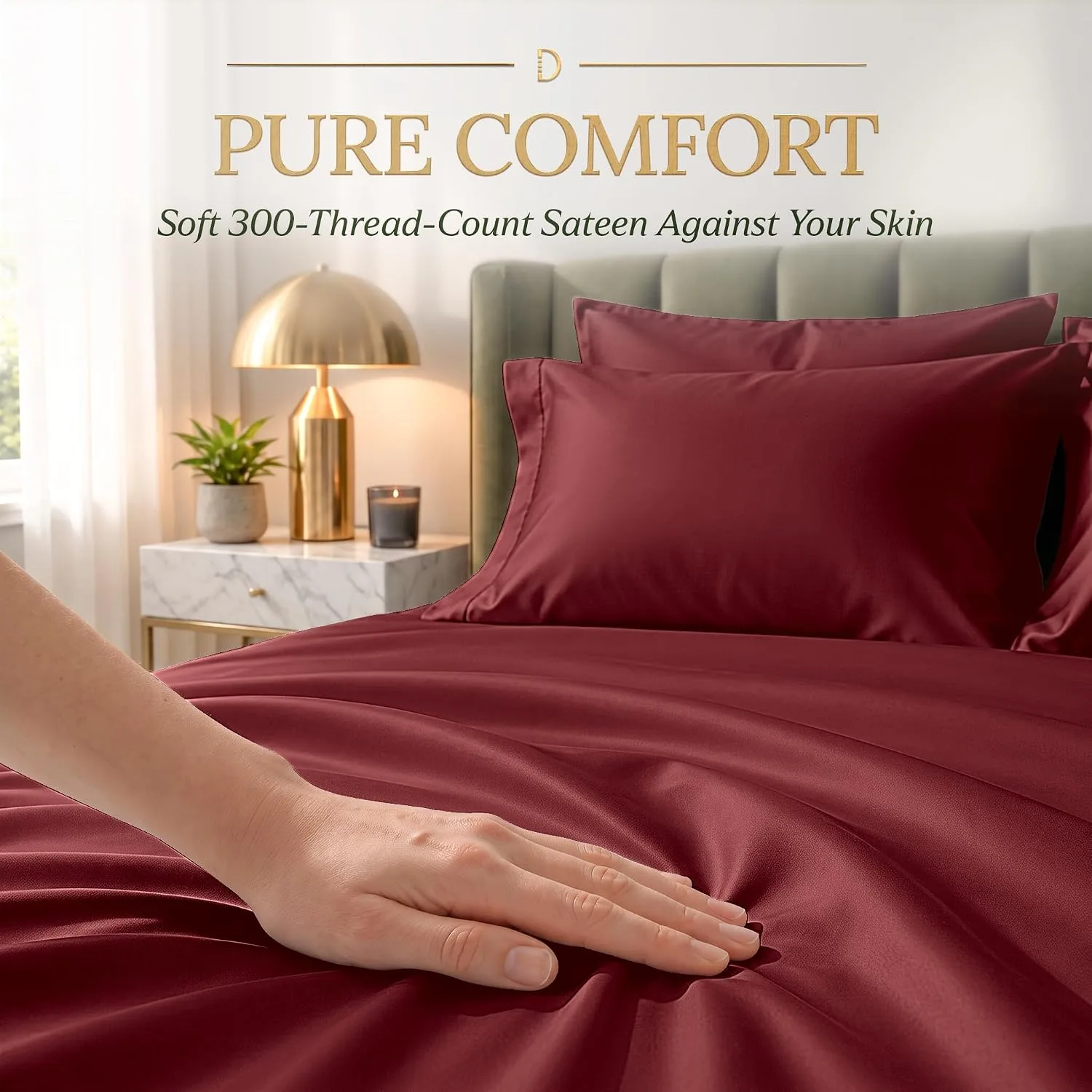 DECOLURE 100% Viscose from Bamboo Sheets King Size | 6 Pc Cooling Bed Set