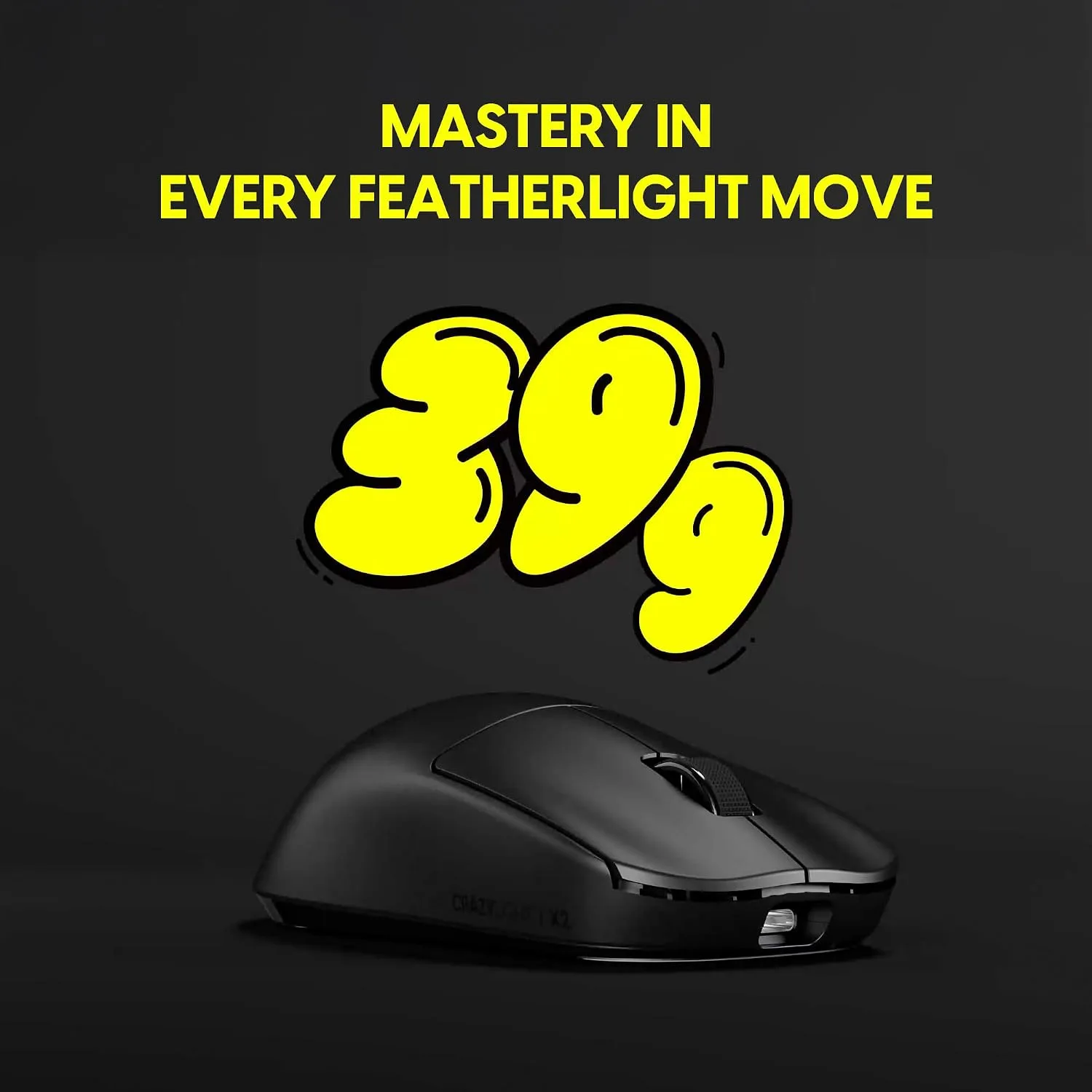 Pulsar Gaming Gears X2 Crazylight Wireless Gaming Mouse, Medium, Jet Black
