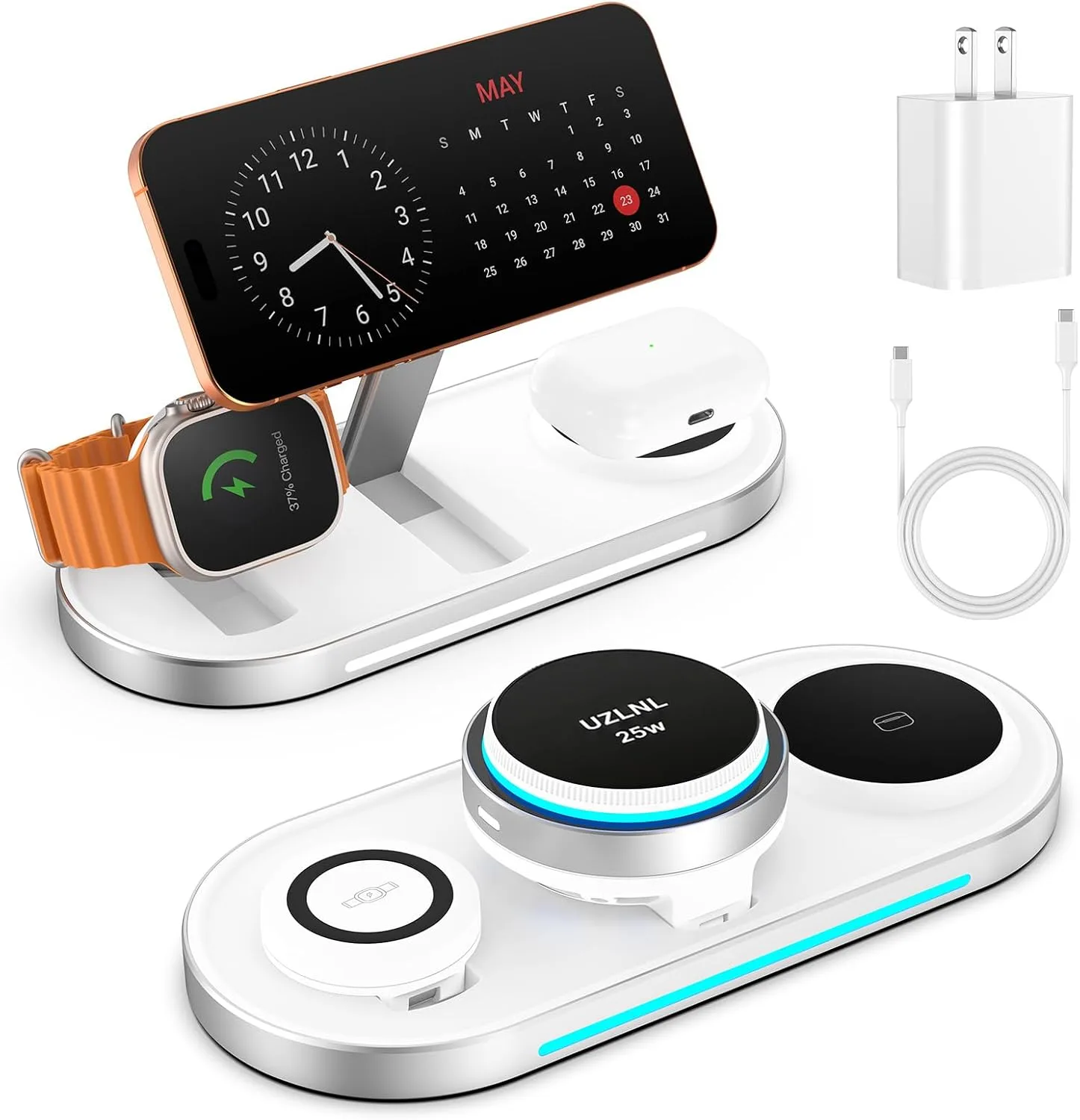 25W 3 in 1 Wireless Charging Station for Magsafe Charger for Apple Device