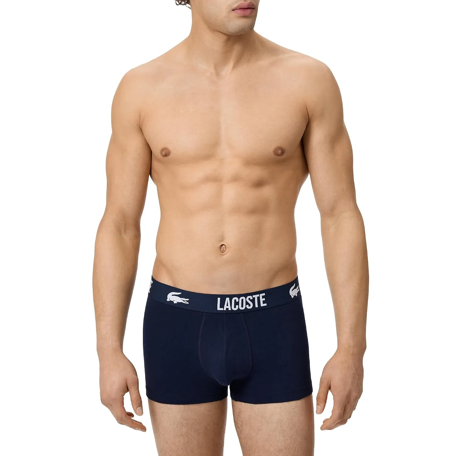 Lacoste Men's Cotton Stretch Essentials Trunks, 5-pack