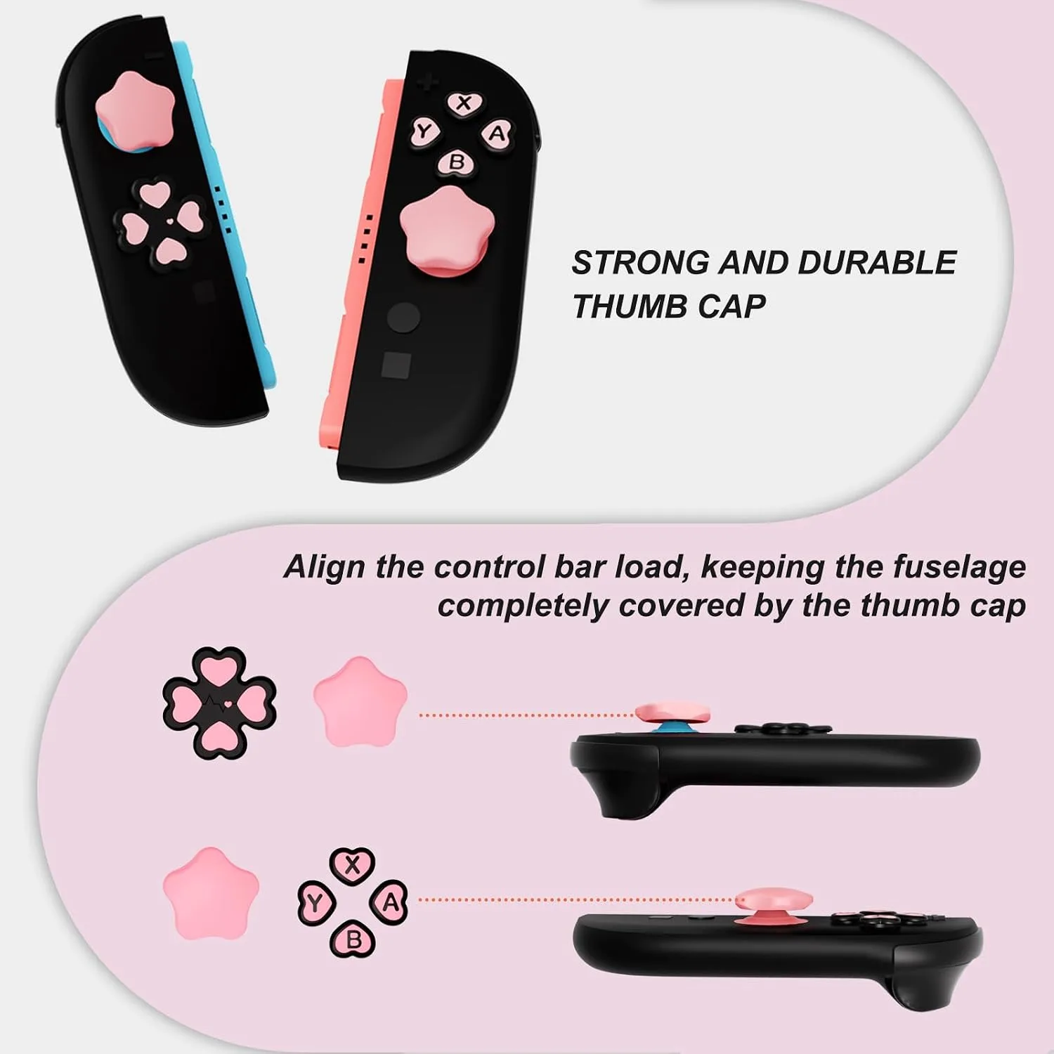 Cute Travel Carrying Case for Switch 2 2025 with Silicone j-con Covers, Thumb Grip Caps, Screen Protector, Love Heart Strap and Embroidery stickers for Girls Women, Black