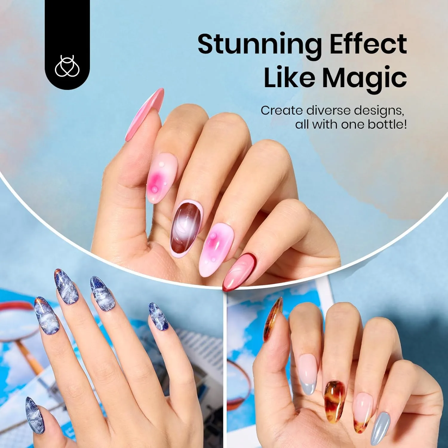 Beetles Blooming Gel Nail Polish HEMA Free with Nail Brush 1 Pcs 20ml