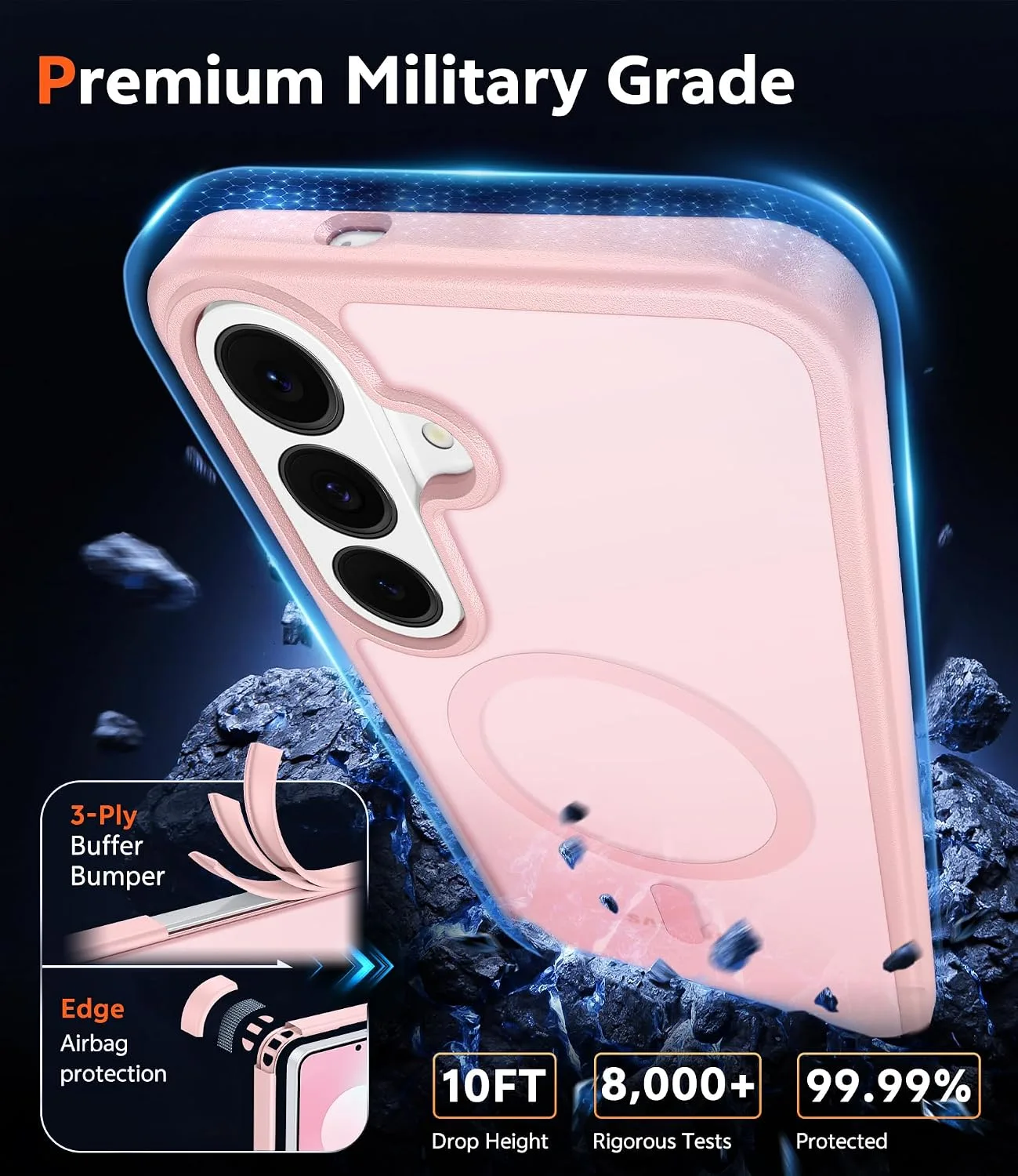 FNTCASE for Samsung Galaxy S26 FE/S25 FE Case Matte Compatible with Magsafe