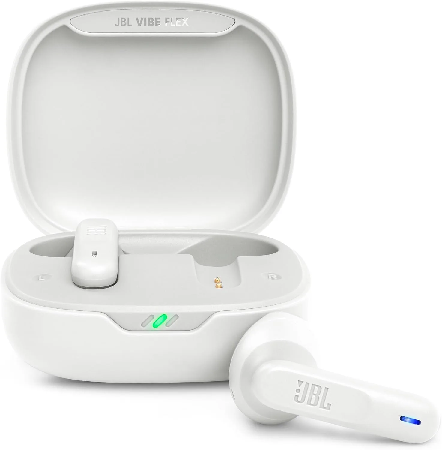 JBL Vibe Flex True Wireless Earbuds – Bluetooth Earphones with Deep Bass Sound, IP54 Water & Dust Resistant, Long Battery Life, Voice Assistant Compatible, Open-Ear Design