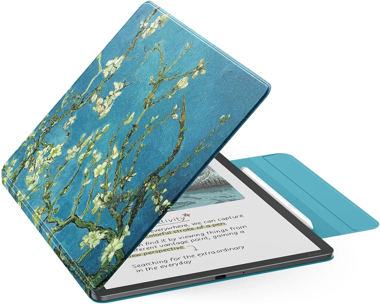 MoKo Magnetic Case for 11" Kindle Scribe 3rd & Colorsoft 1st,Albi Fior