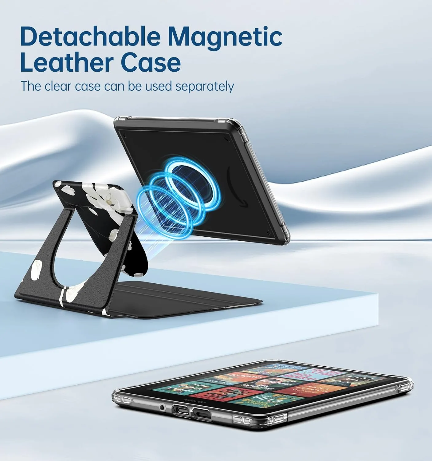 MoKo 360°Rotating Detachable Case for 7" eBook Reader, Magnolia
