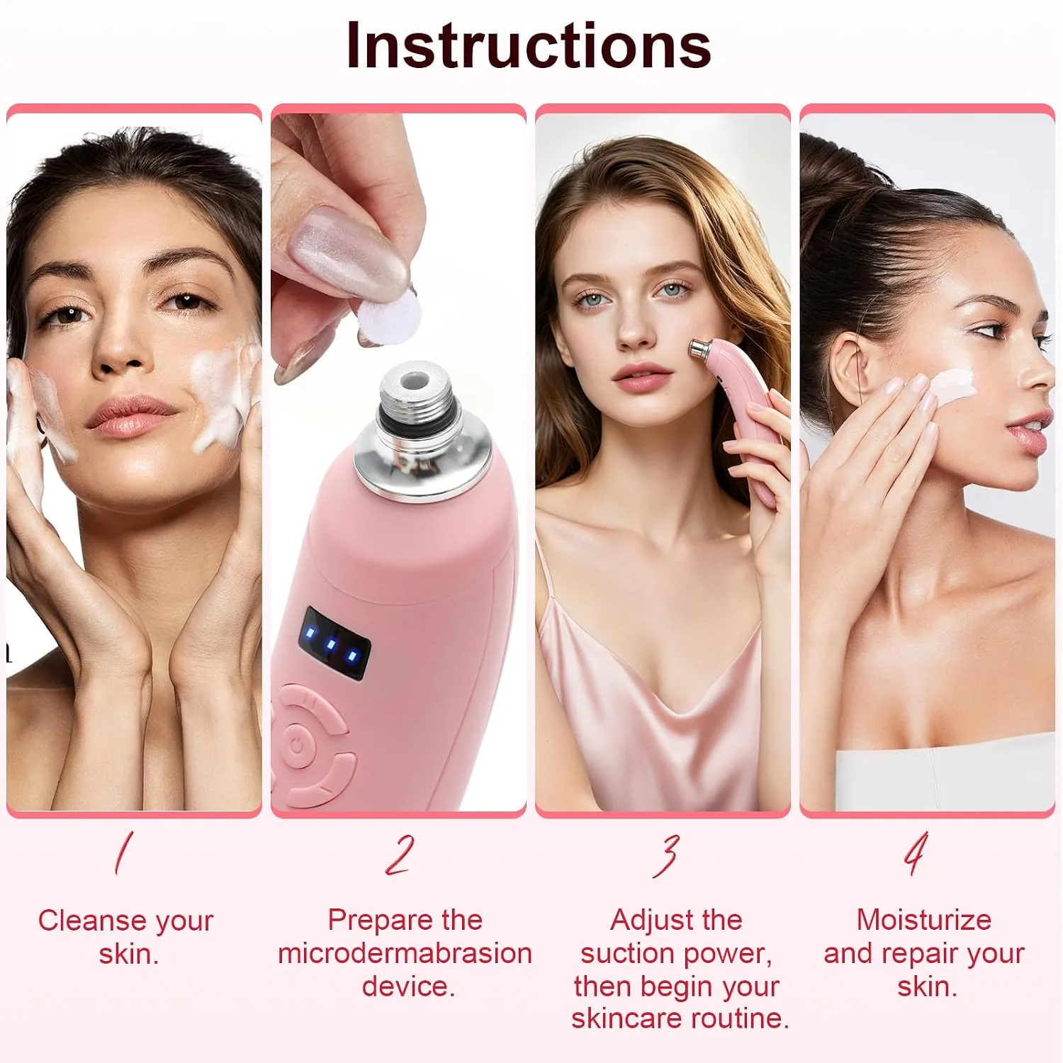 Portable Microdermabrasion Machine Professional for Women Home Travel Use