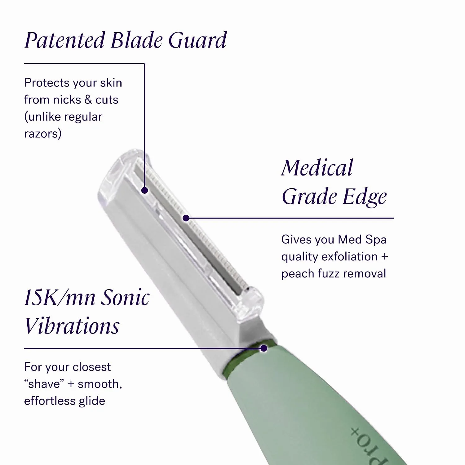 MICHAEL TODD Beauty Sonicsmooth Dermaplane Razor for Women Face