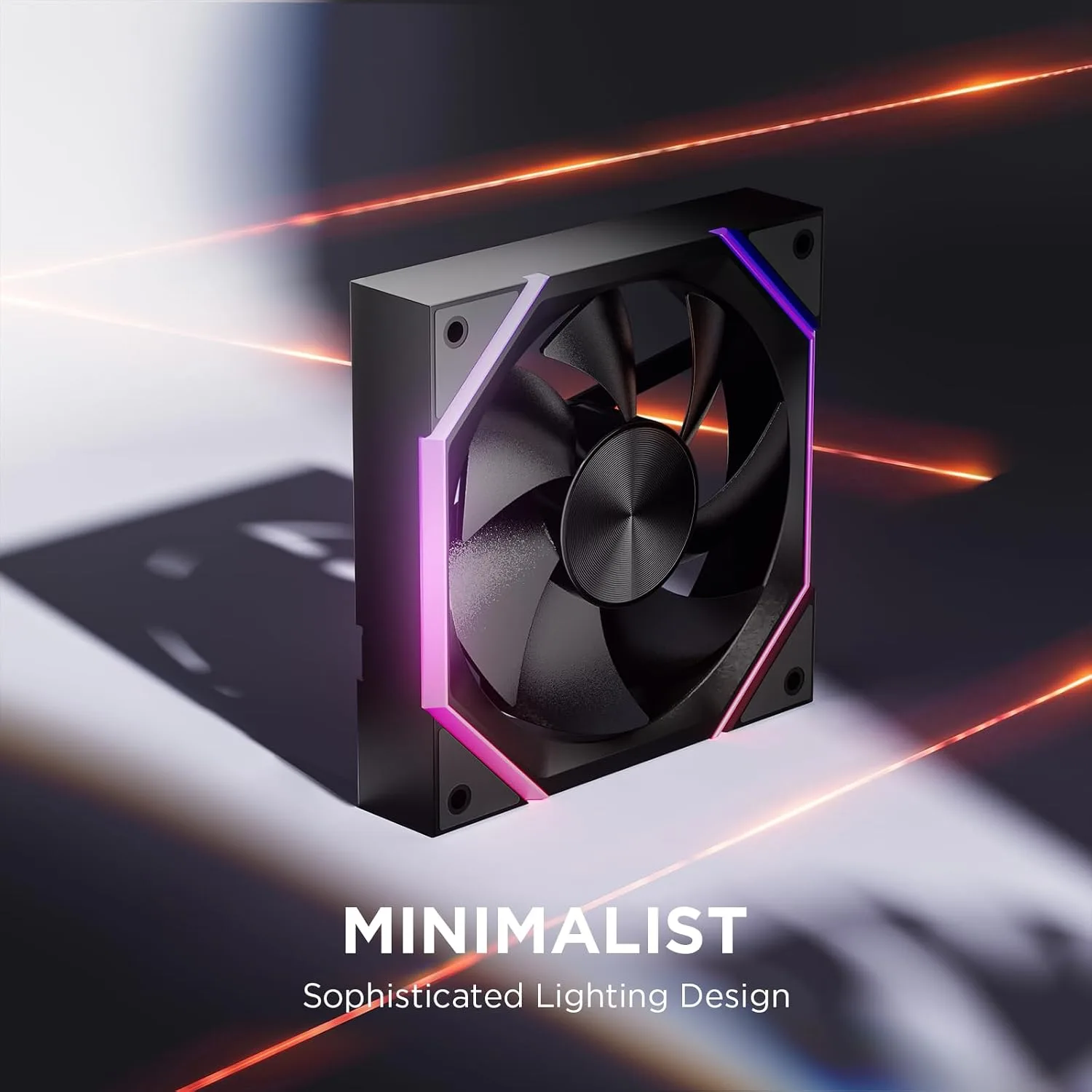 Asiahorse Nyota 120mm Case Fan with Efficient Cooling, ARGB Fan Lighting, 800-1800RPM Speed Control, and Whisper-Quiet Operation Under 29 dB, Unique Design for PC