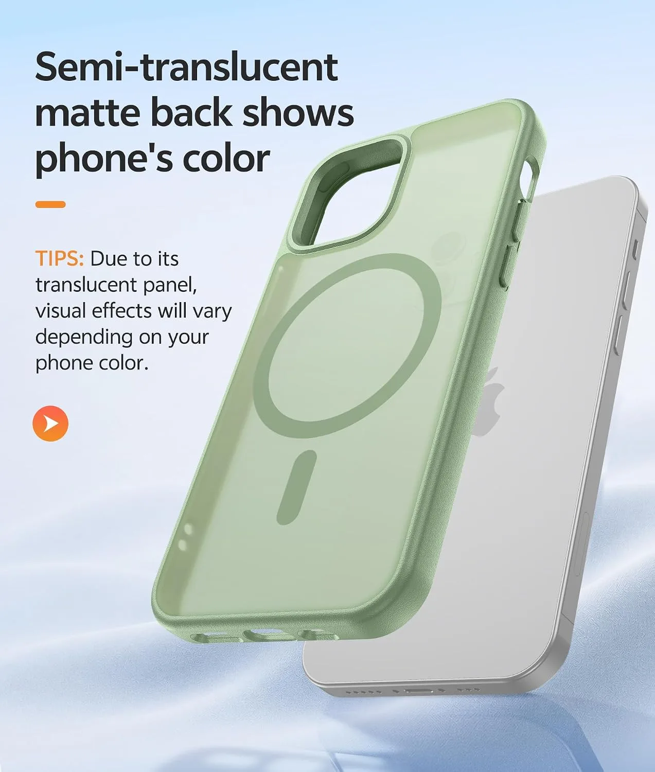 FNTCASE for iPhone 12 / 12 Pro Case, Fit for Magsafe, Light Moss