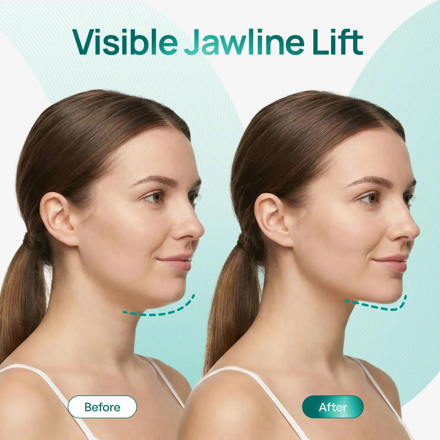 PLANTIFIQUE V-Line Chin Lifting Mask, 5 Pack - Double Chin Reducer