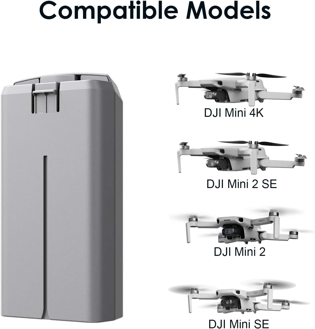 KUWATA Intelligent Flight Battery for DJI Mini 4K, Mini 2 SE, Mini 2, Mini SE, 2400mAh, 2026 Upgraded Edition, Camera Drone Extended Battery, NOT for SPECTA