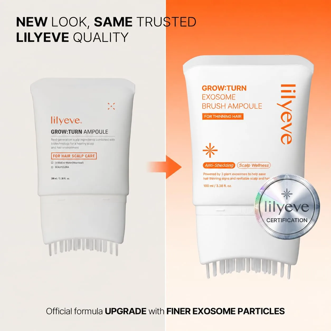 lilyeve GROWTURN Exosome Hair Growth Serum Set, 3.38 fl oz & 1.01 fl oz