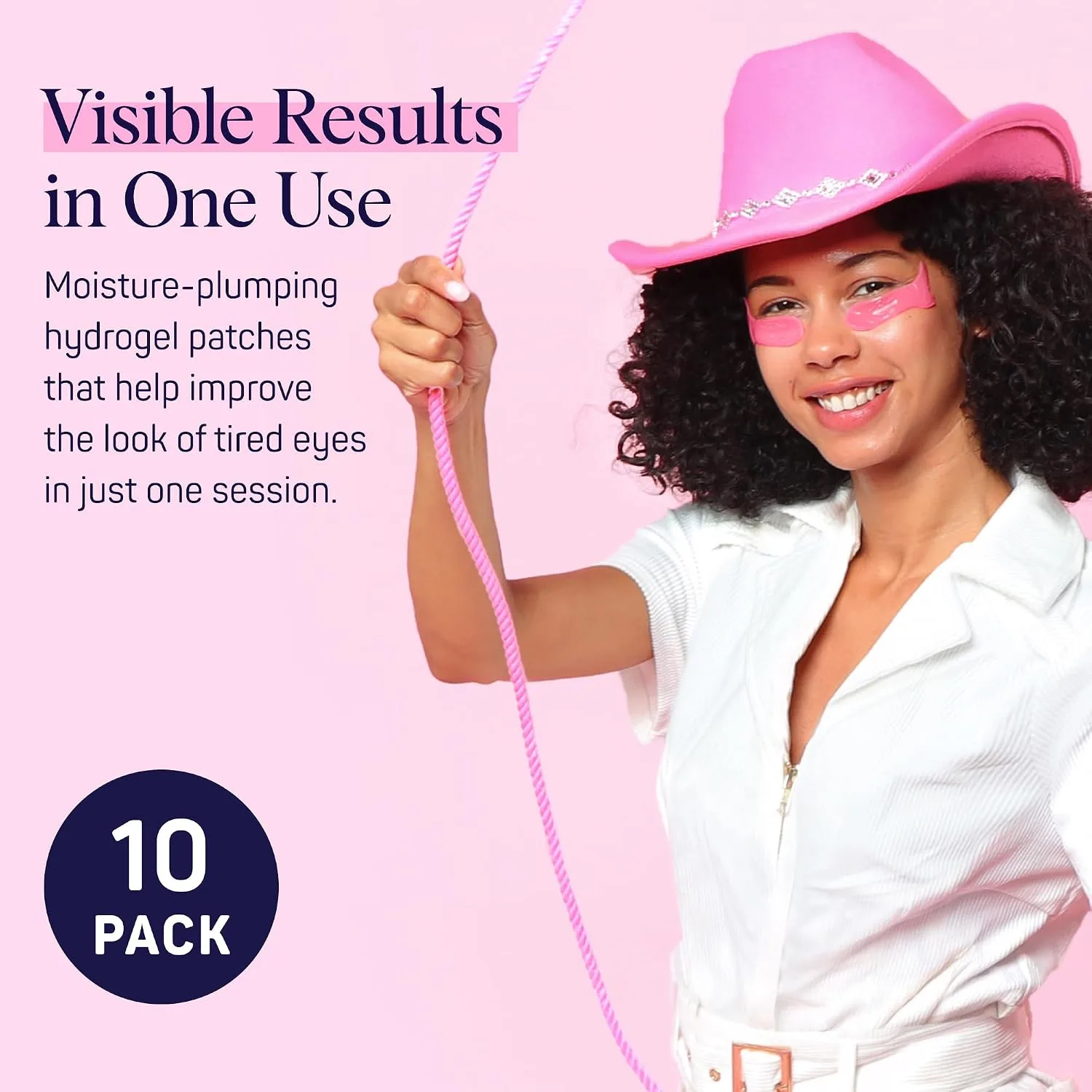 SpaLife Let's Rodeo Hydrogel Under Eye Patches for Dark Circles | Cowgirl Boot Under Eye Patches for Puffy Eyes | Revitalizing Undereye Masks for Bags | Bachelorette Party Favors | Pack of 10 Pairs