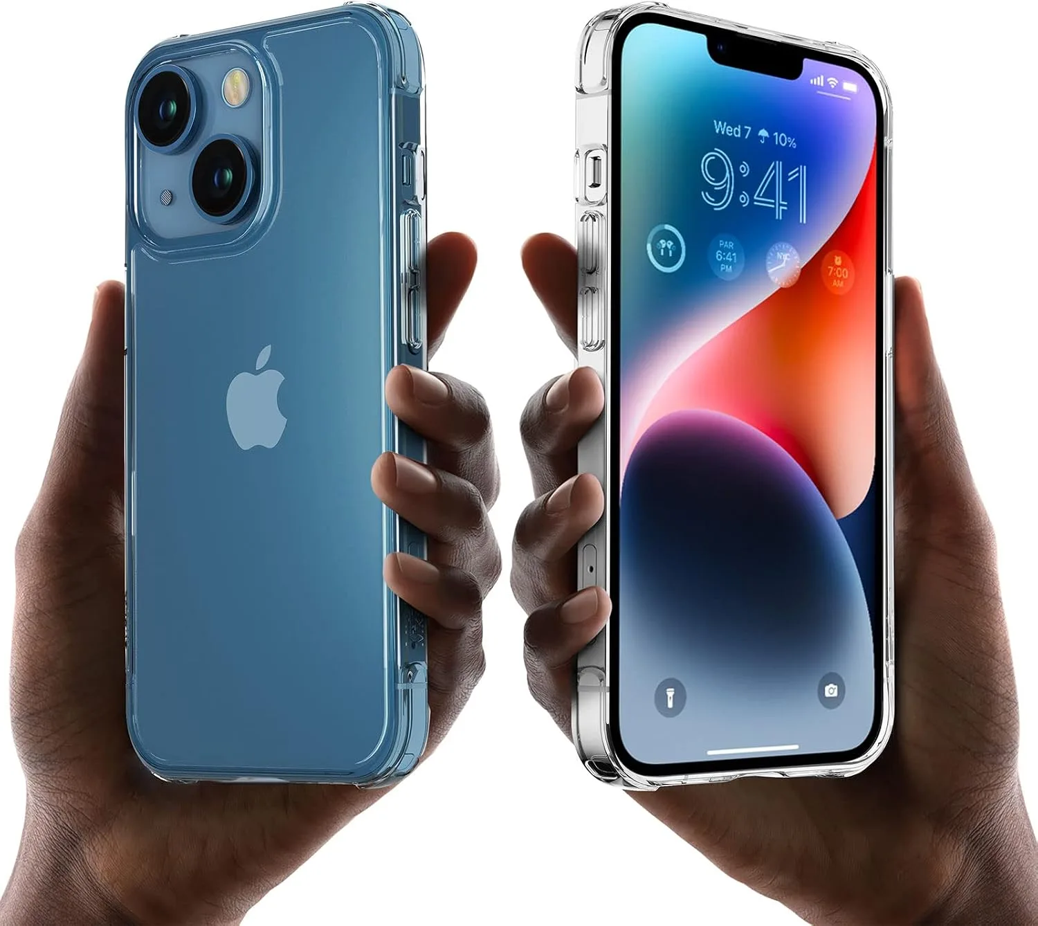 Mkeke for iPhone 14 Case for iPhone 13 Case Clear Transparent Shockproof Bumpers Cases for iPhone 13/14 Phone Case
