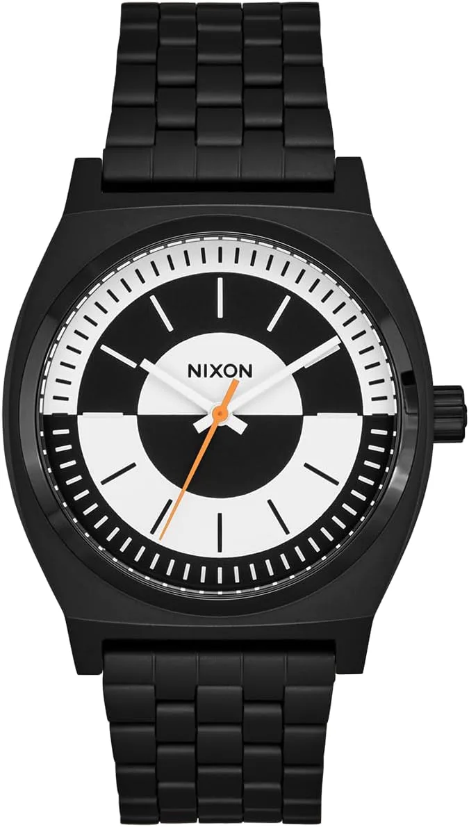 NIXON Time Teller A045 - 100m Water Resistant Men's Analog Fashion Watch (37mm Watch Face, 19.5mm-18mm Stainless Steel Band)