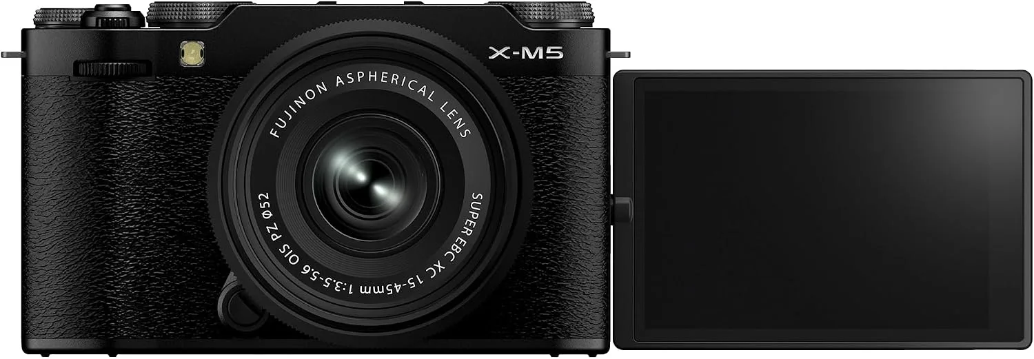 FUJIFILM X-M5 Mirrorless Digital Camera XC15-45mmF3.5-5.6 OIS PZ Lens Kit - Black