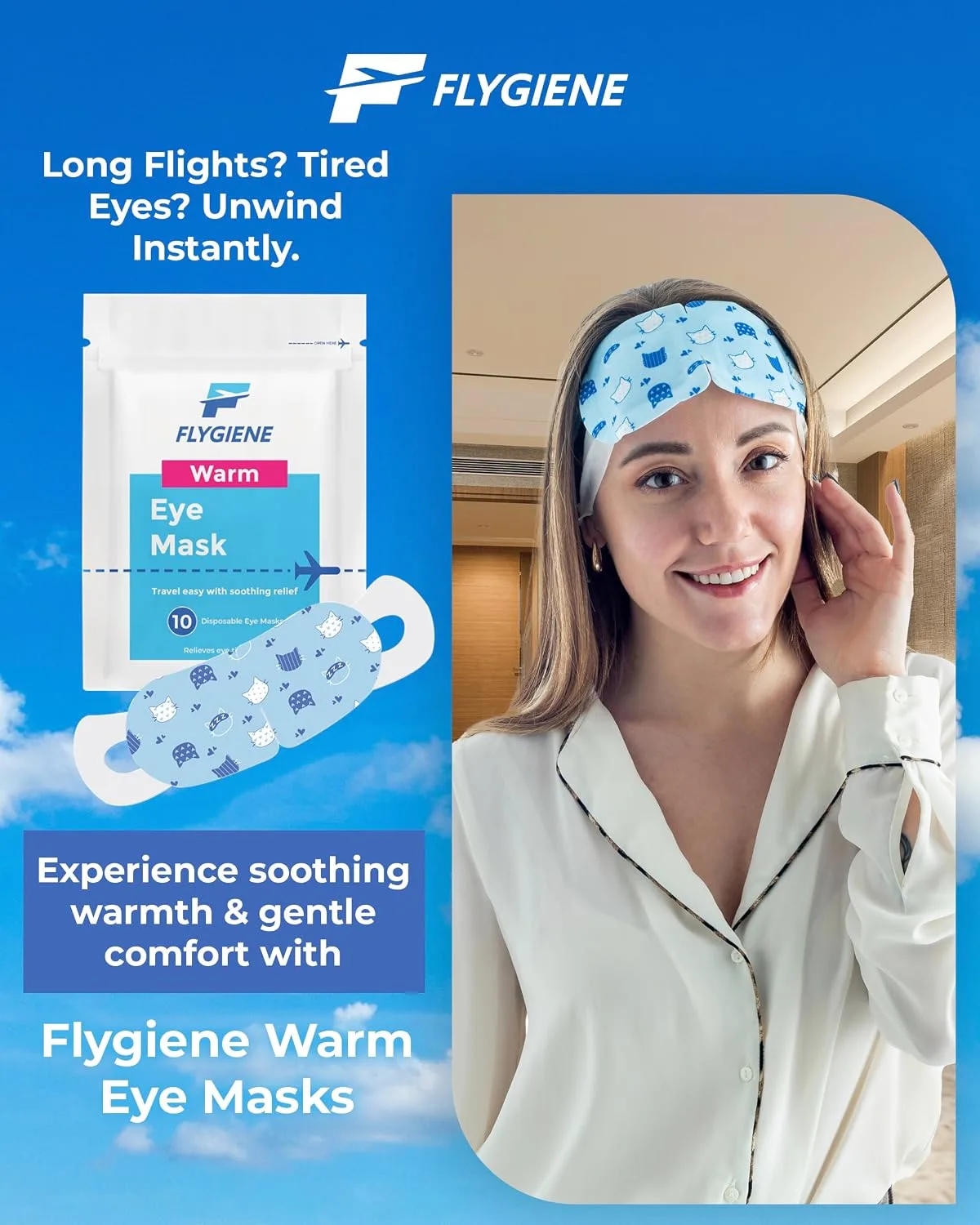 Warm Eye Mask Heated Compress for Dry Eyes, Stye Relief & Sleep - Pack of 10