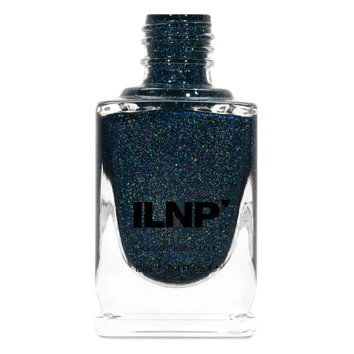 Esmalte de uñas ILNP After Midnight Azul Prusia Holográfico con Destellos Dorados 12ml