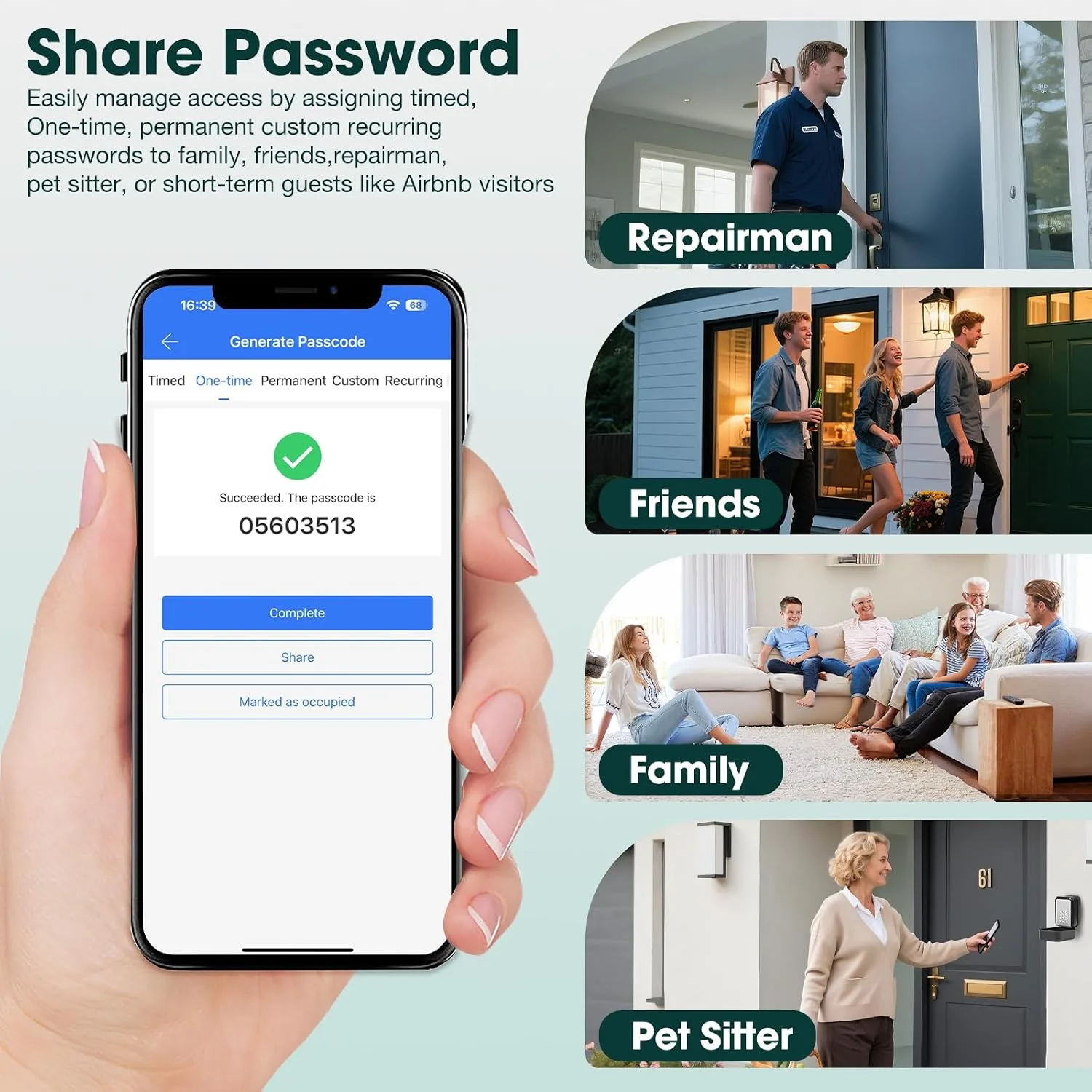 Smart Key Lock Box Electronic Bluetooth Lock Box with APP Control & PIN Code Types,Share eKey Wall Mounted Lock Box for Airbnb Realtor House Office(Black)
